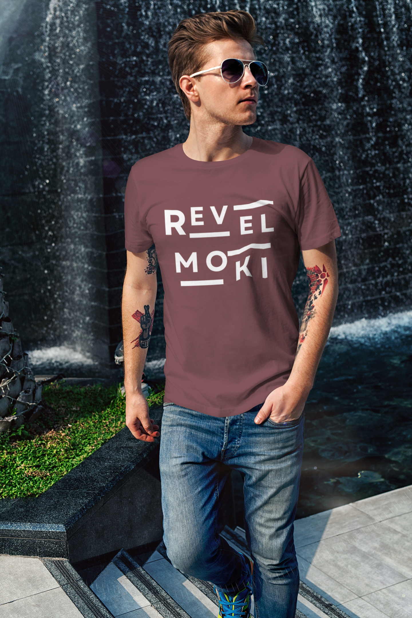 MAROON-HUSTLE-T-SHIRT