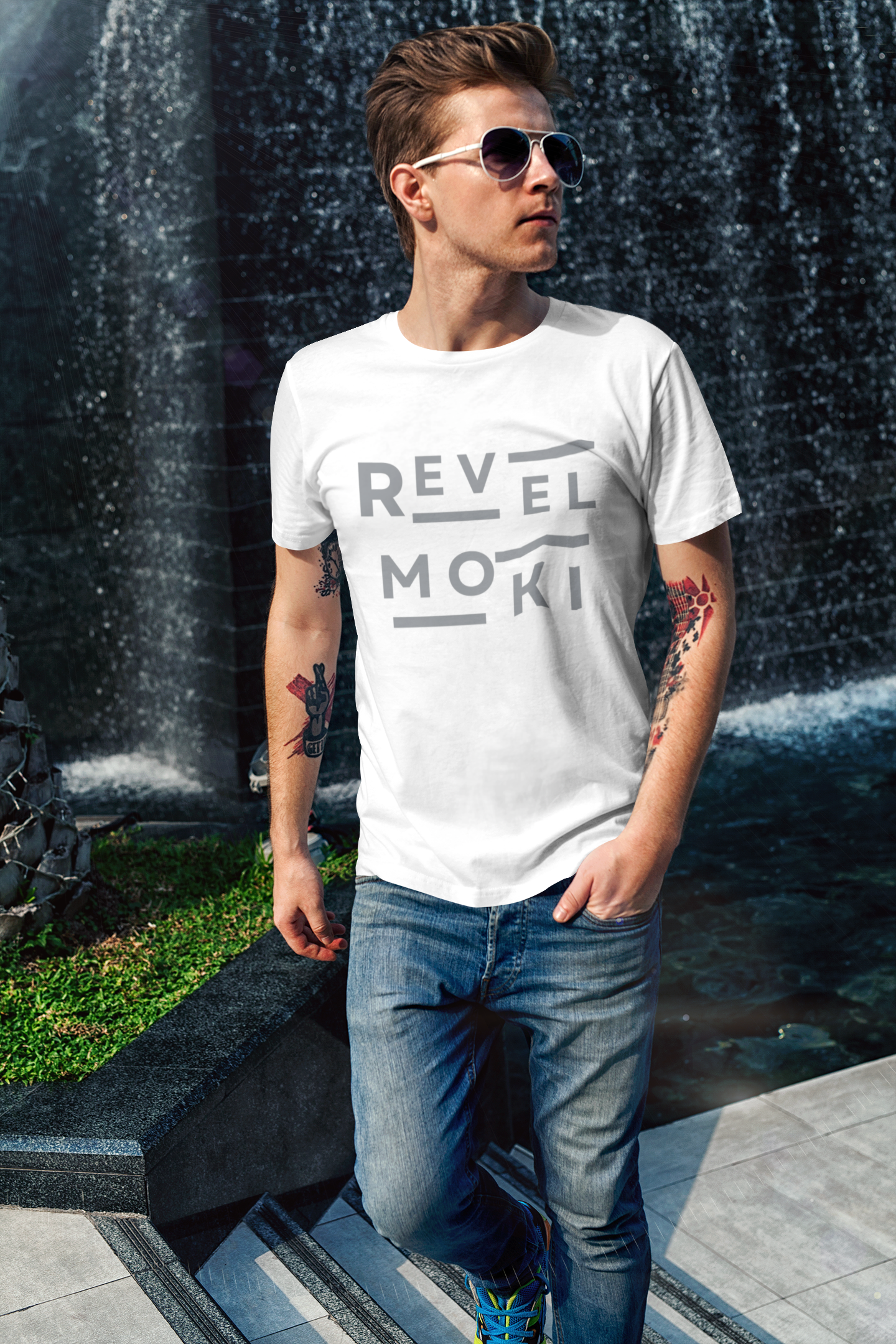 WHITE HUSTLE-T-SHIRT