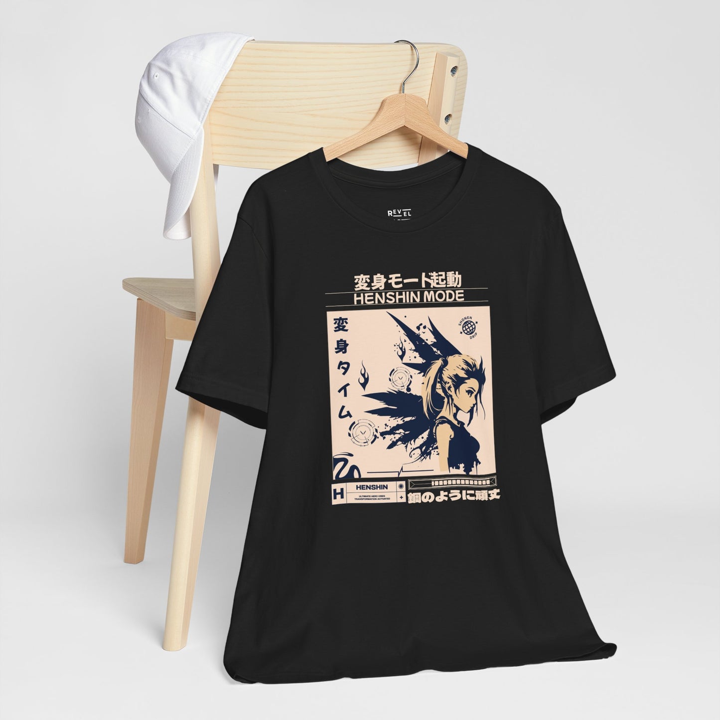 anime-henshin-mens-tee-black-closeup