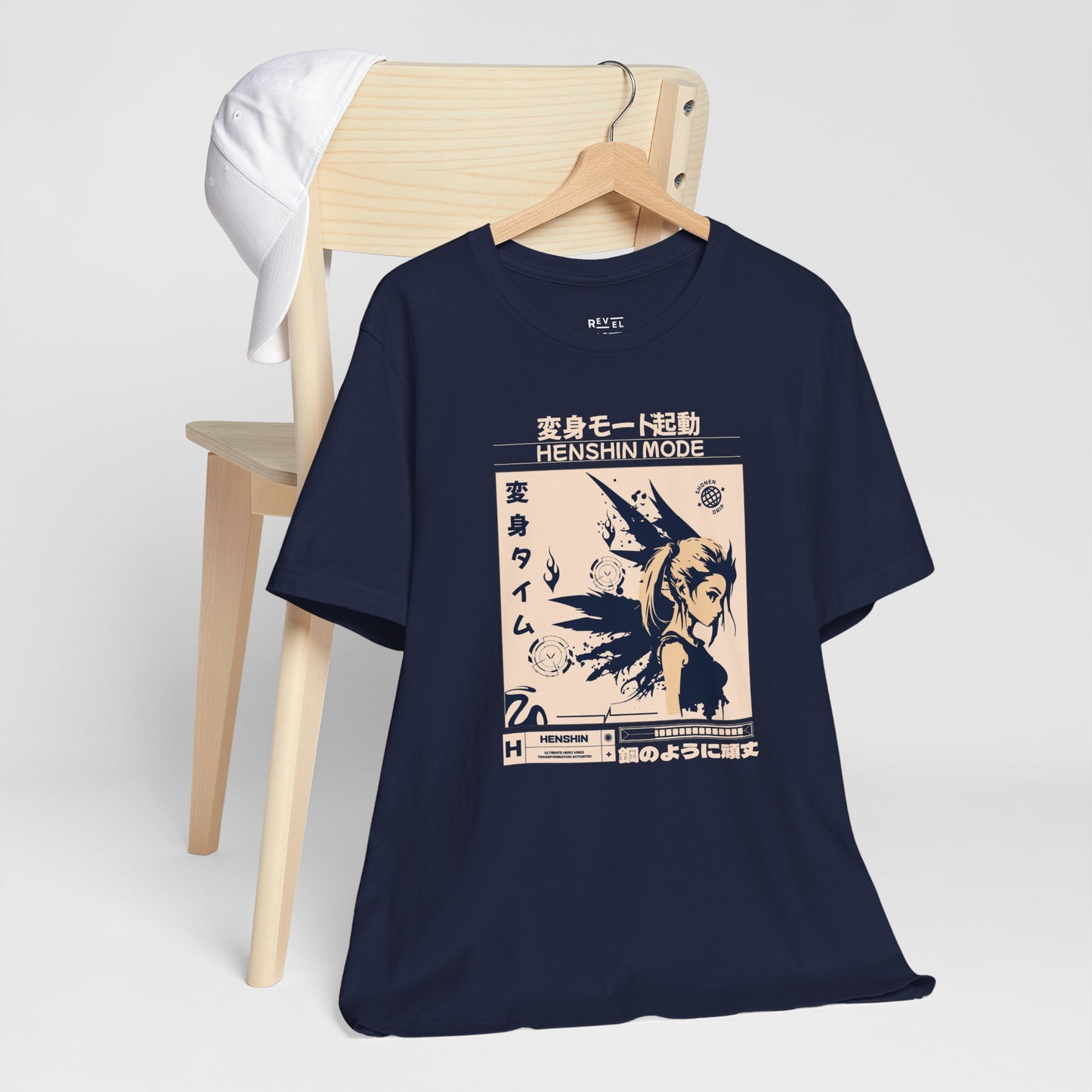 anime-henshin-mens-tee-navy-closeup