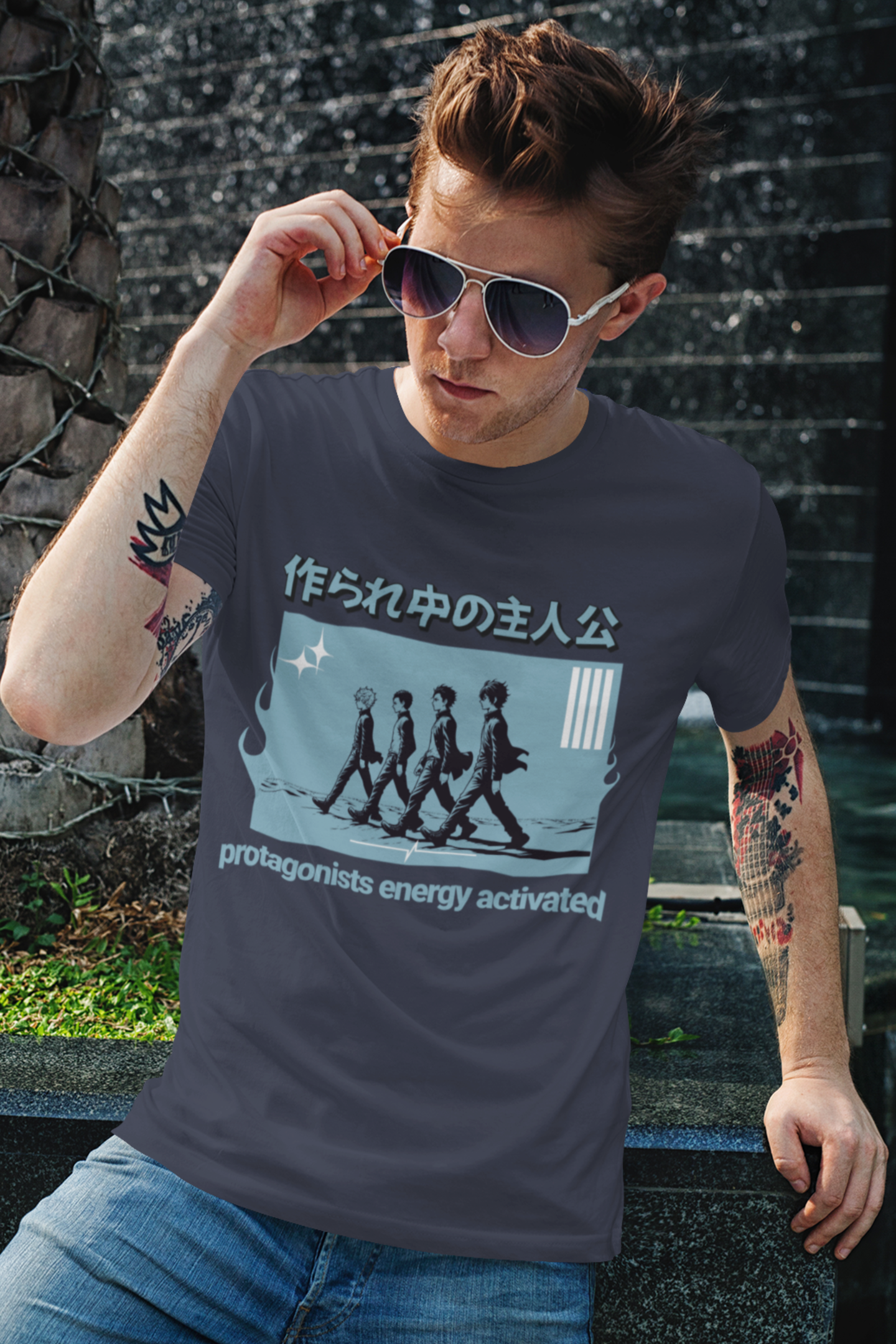 anime-shonen-men-tee-navy