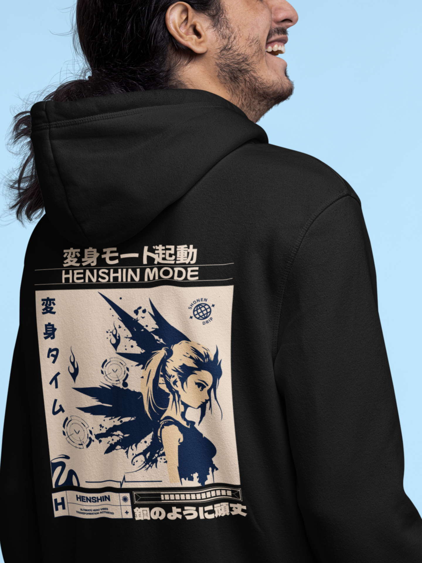back-view-mockup-featuring-a-man-in-a-hoodie-with-anime-henshin-designs-black