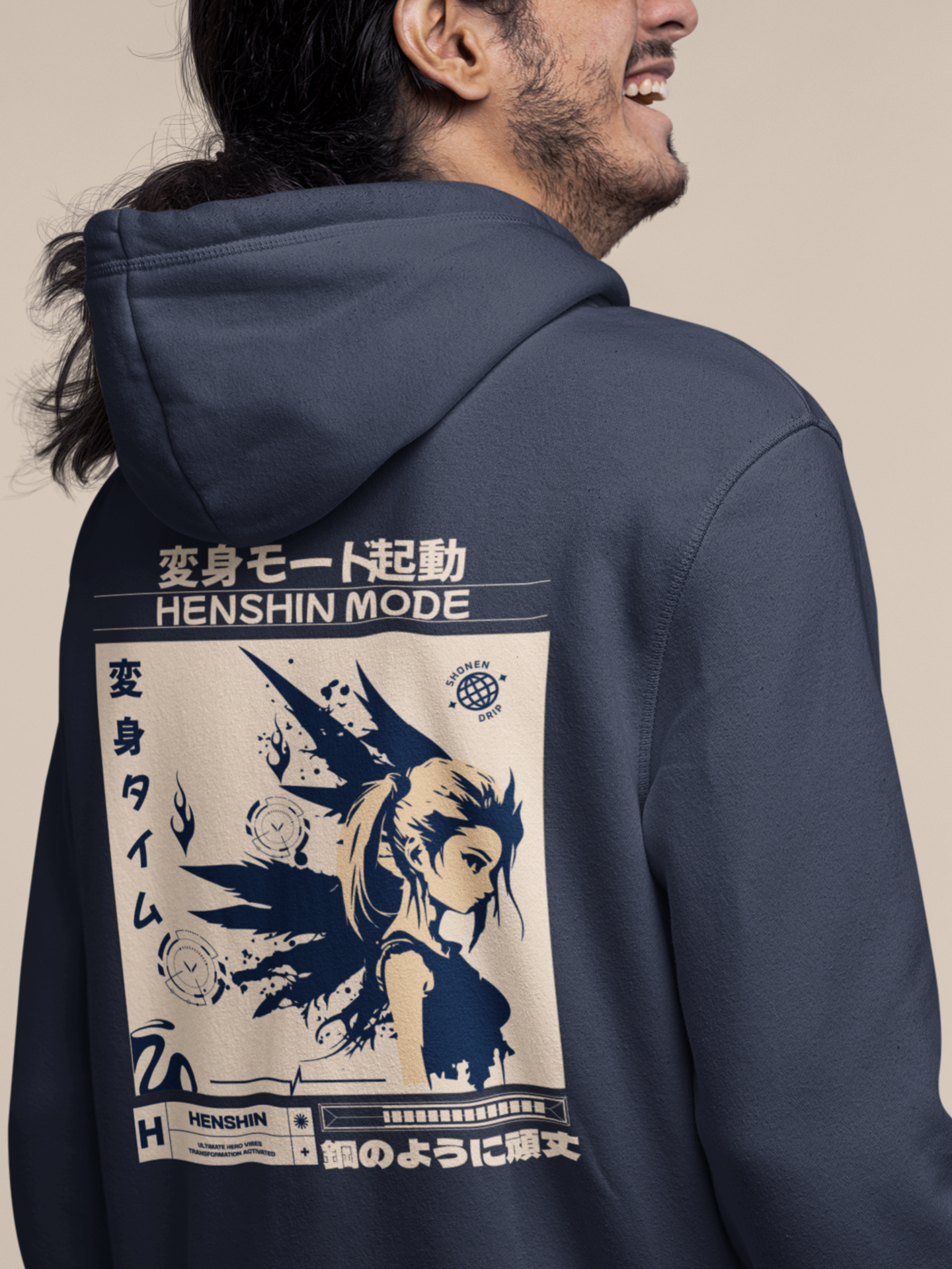 back-view-mockup-featuring-a-man-in-a-hoodie-with-anime-henshin-designs-navy