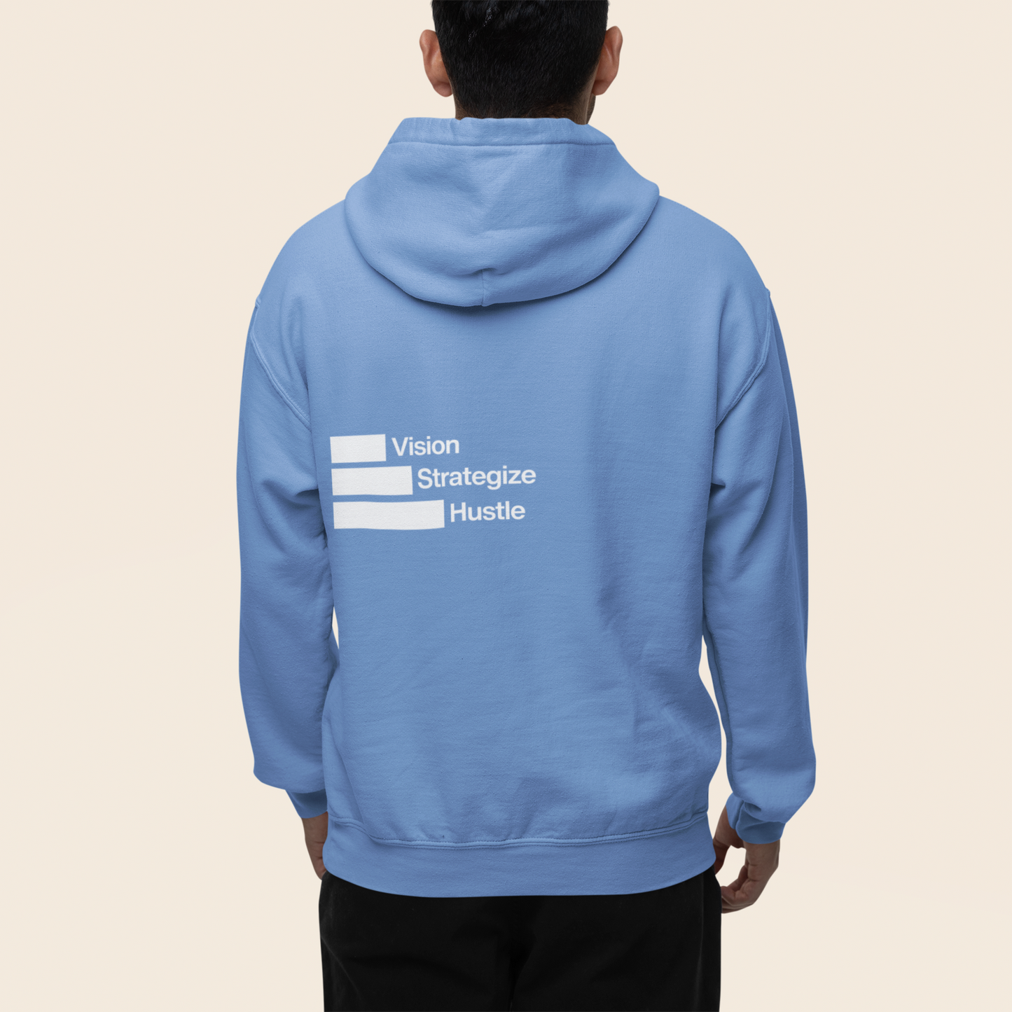 back-of-carolina-blue-colored-hustle-hoodie