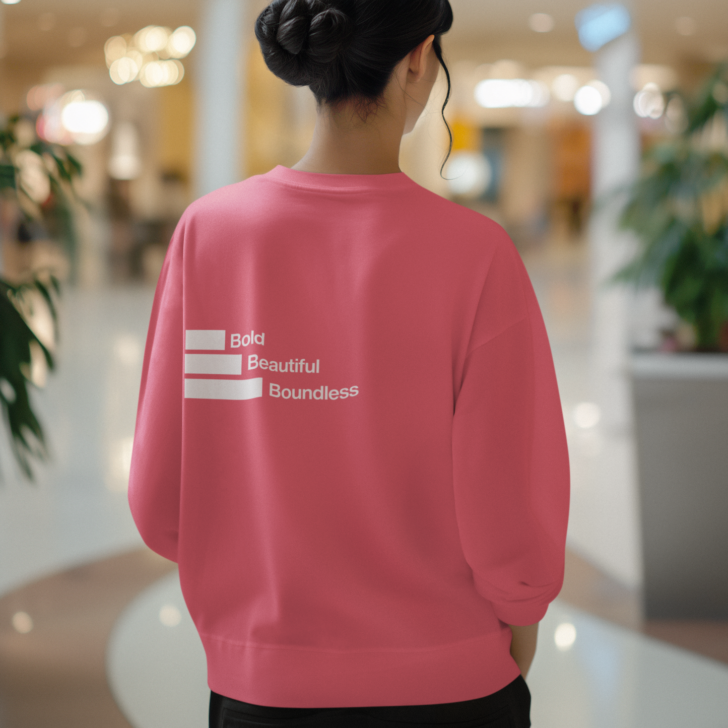 back-of-safety-pink-BOUNDLESS-SWEATSHIRT