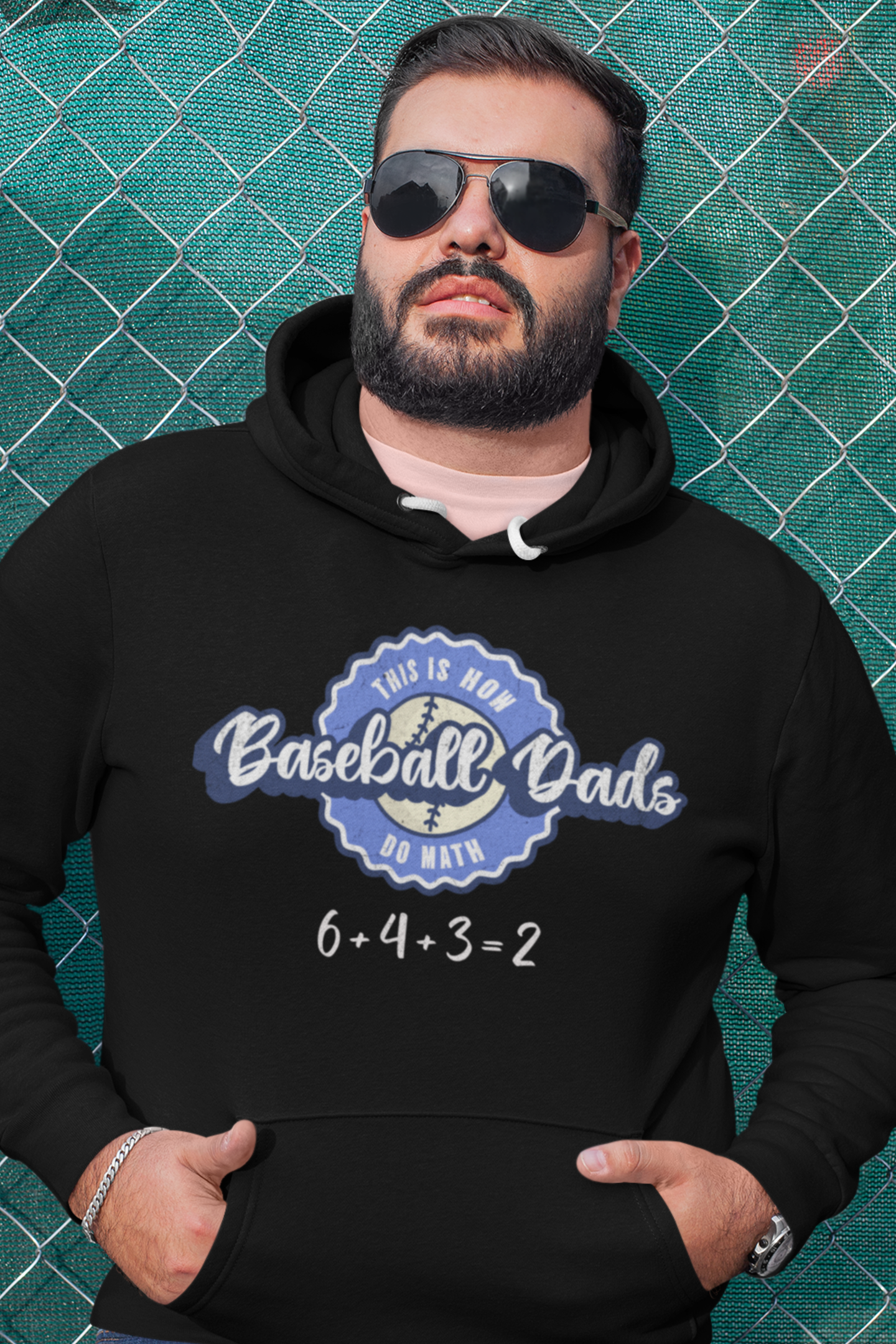 baseball-dad-funny-hoodie-black