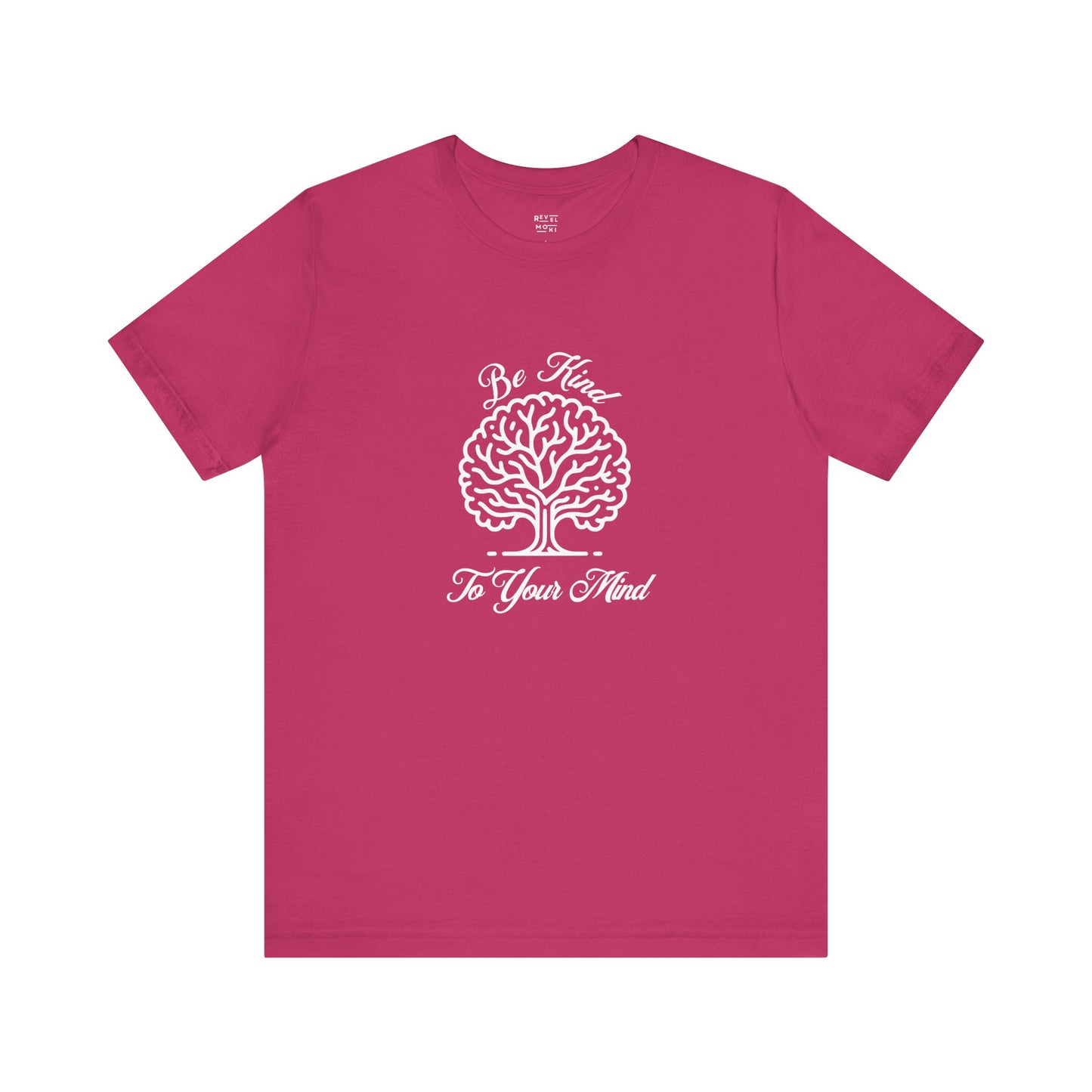 be-kind-to-your-mind-woman-tee-closeup-berry