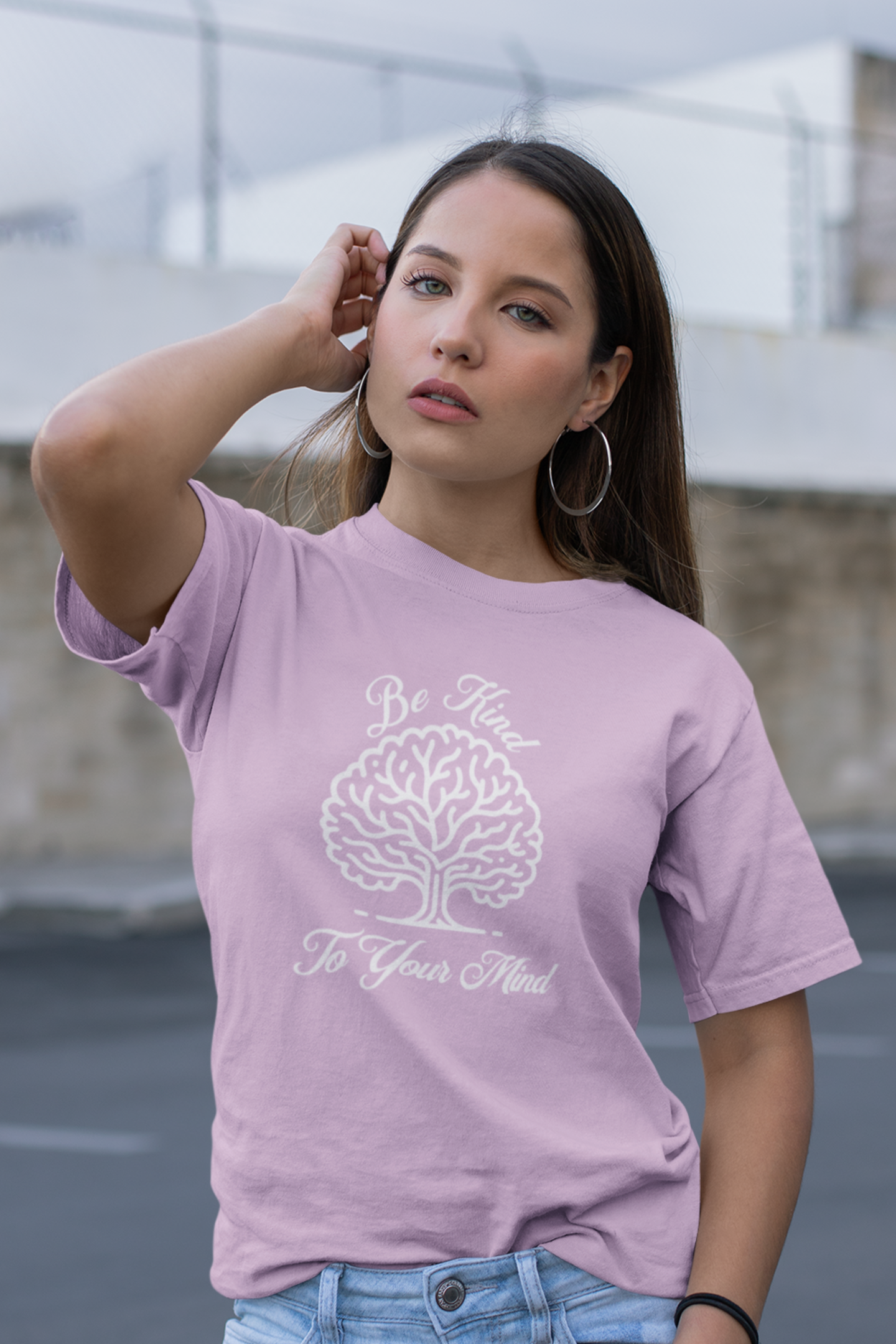 be-kind-to-your-mind-woman-tee-lilac-pic