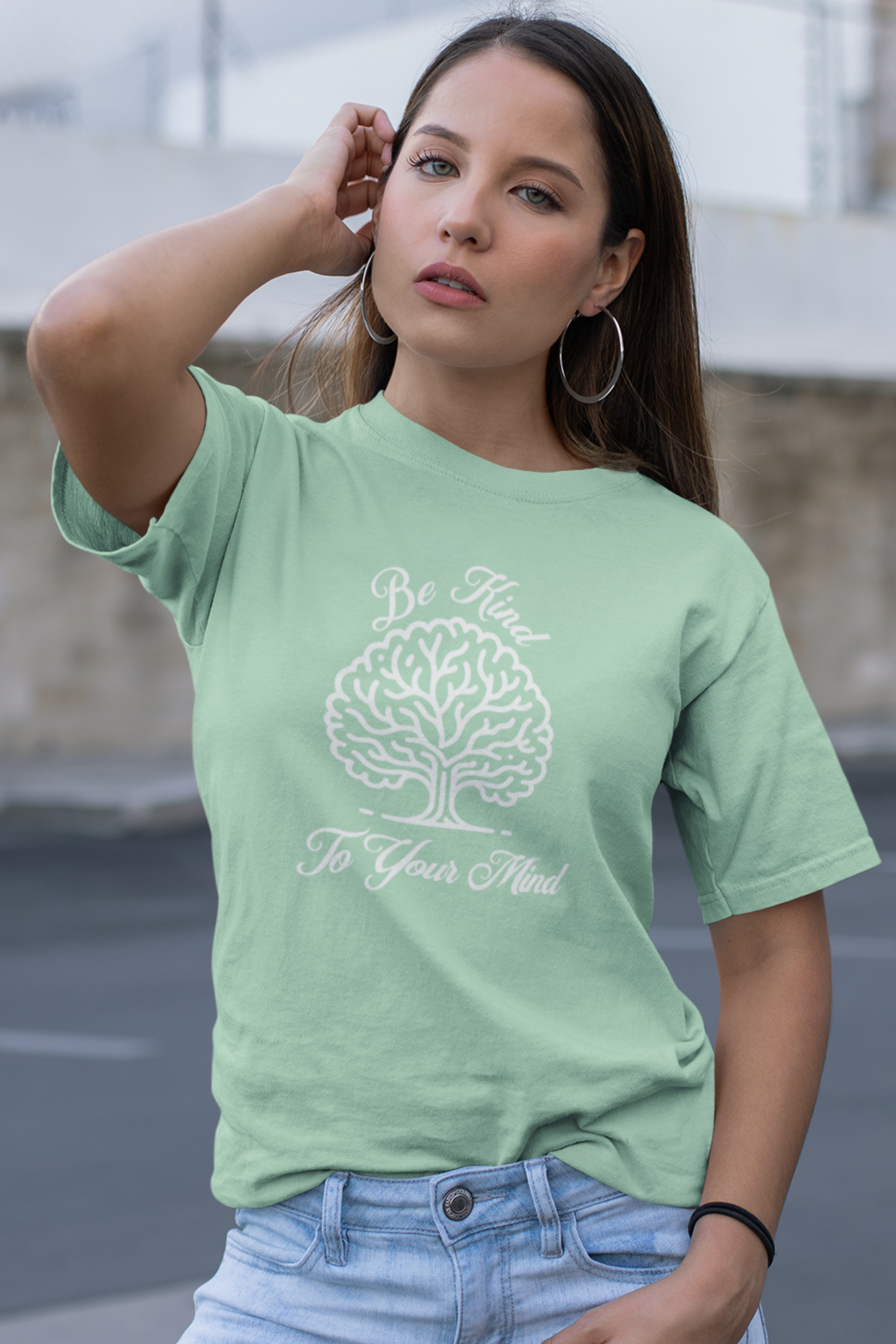be-kind-to-your-mind-woman-tee-mint-pic