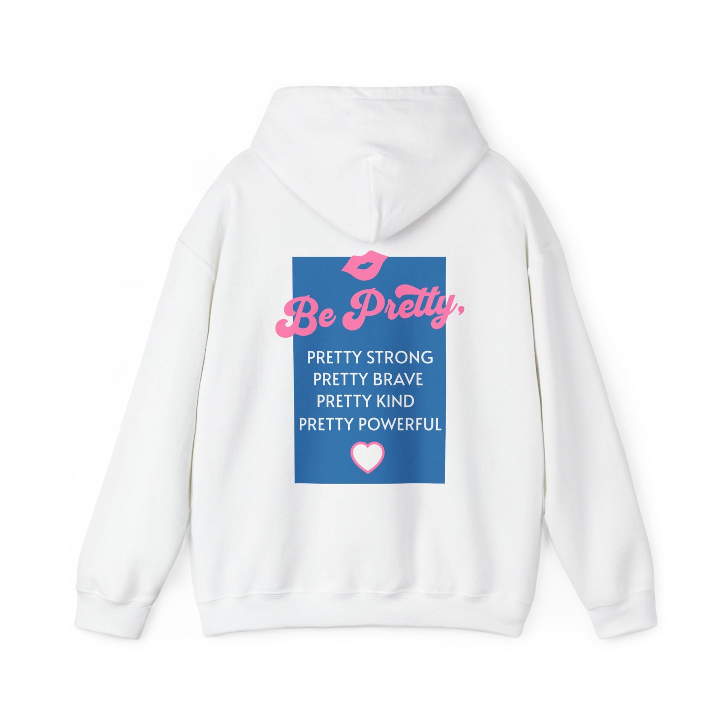 be-pretty-woman-hoodie-back-closeup-white