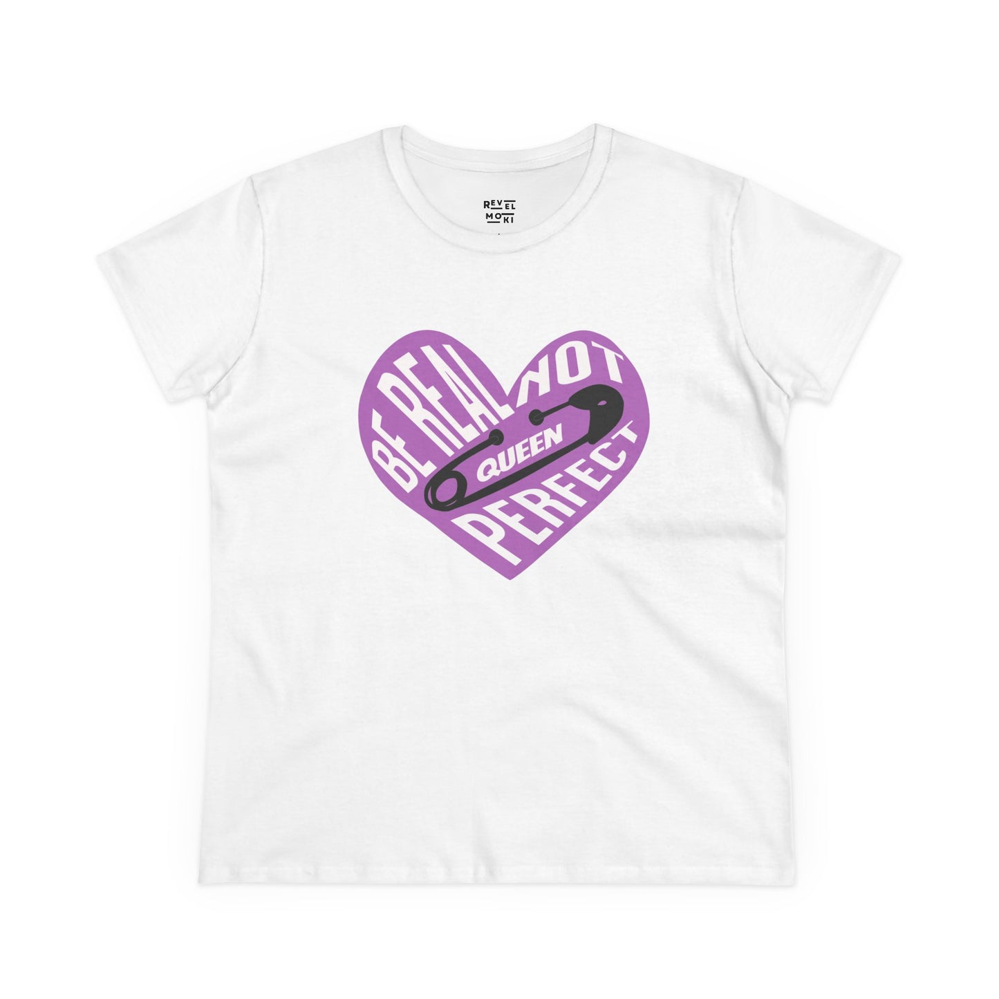 be-real-not-perfect-queen-tee-closeup-white