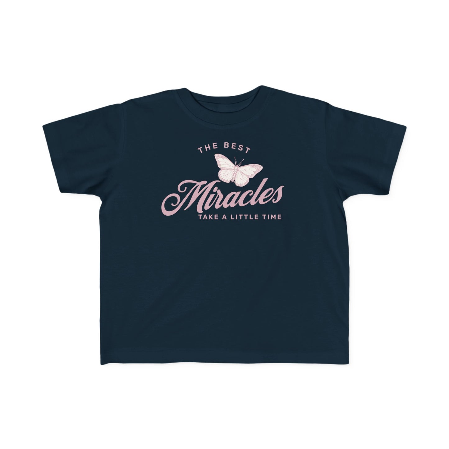 best-miracles-take-time-baby-tee-navy