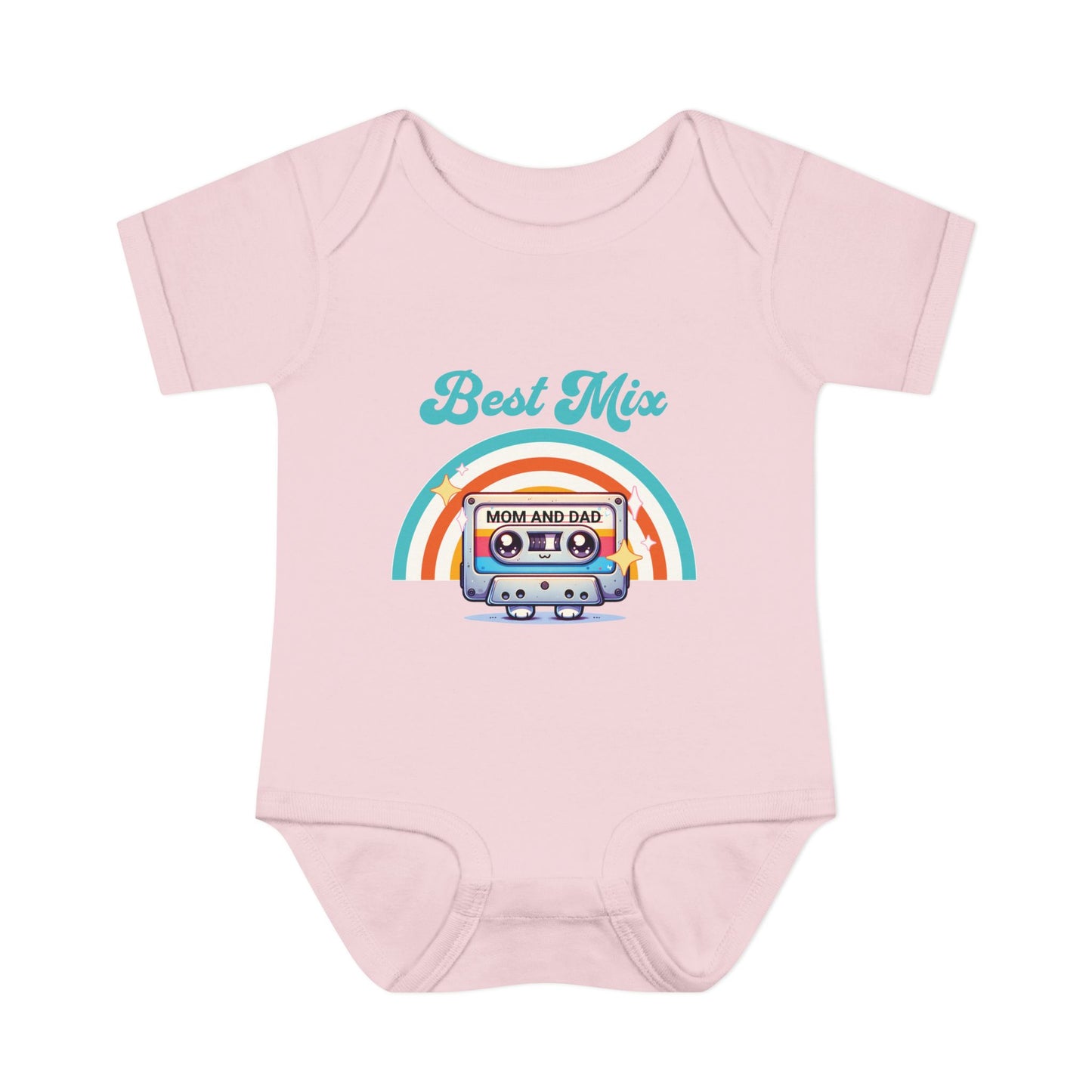best-mix-of-mom-and-dad-baby-onesie-pink
