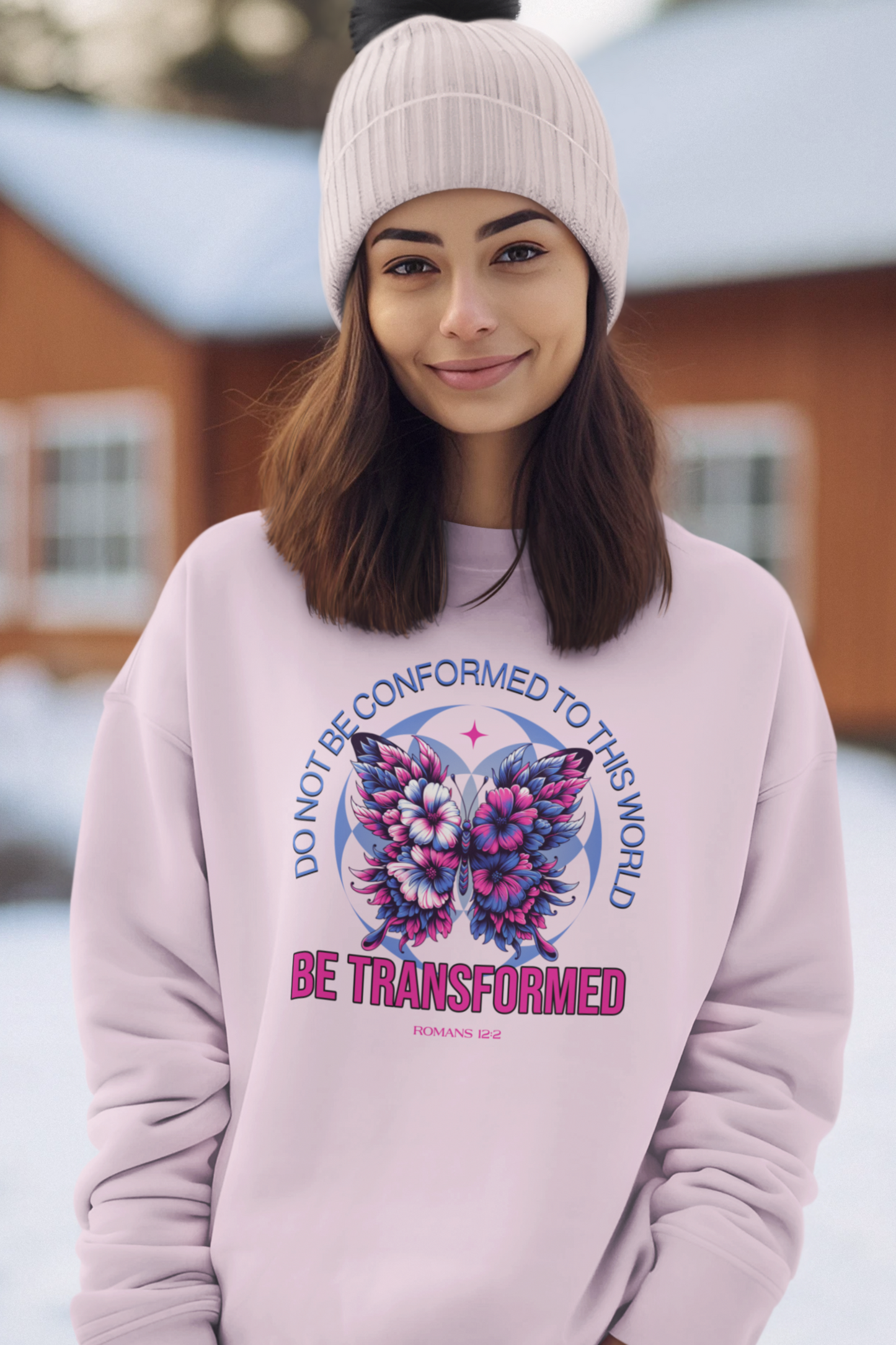 christian-be-transformed-woman-sweatshirt-pink