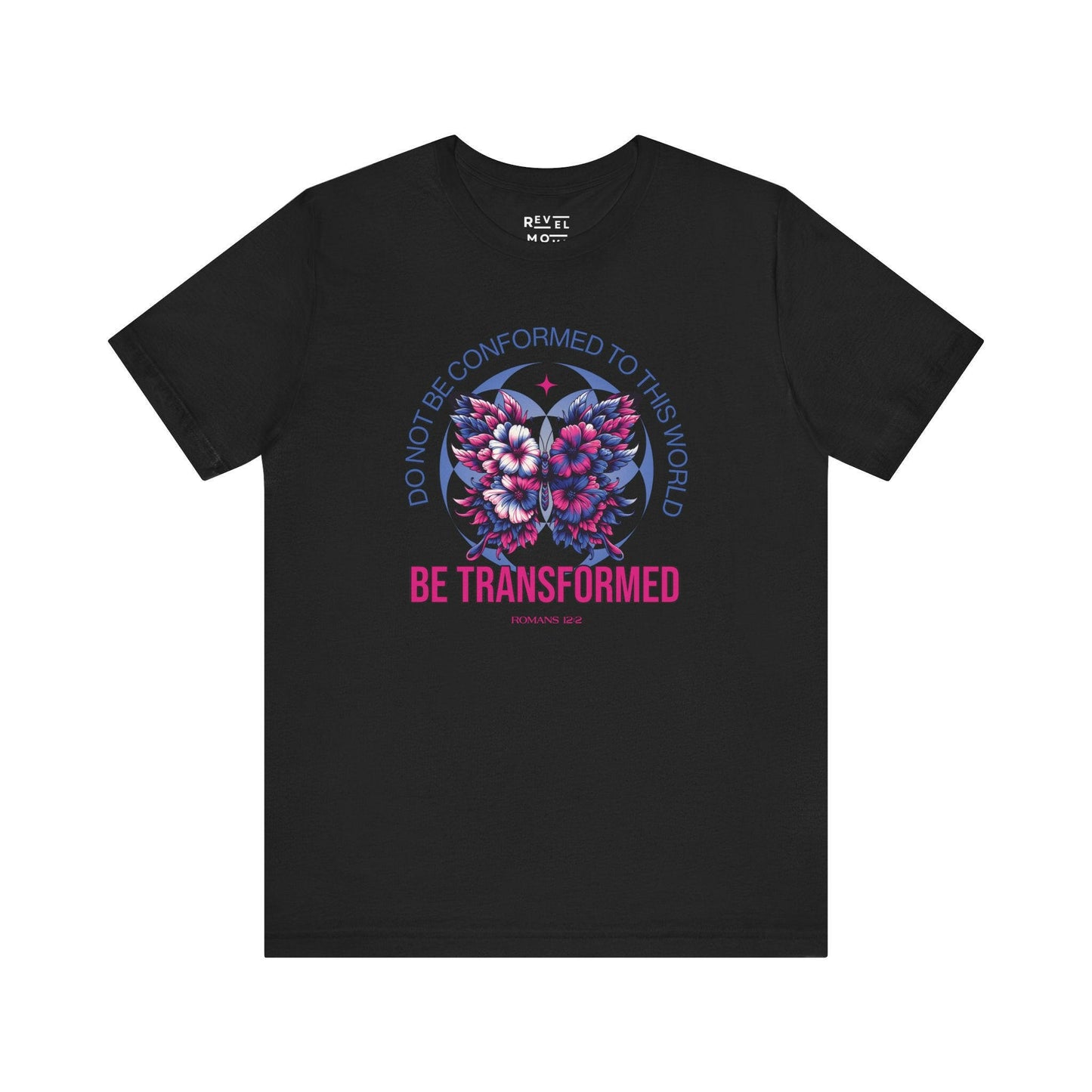 christian-be-transformed-woman-tee-closeup-black