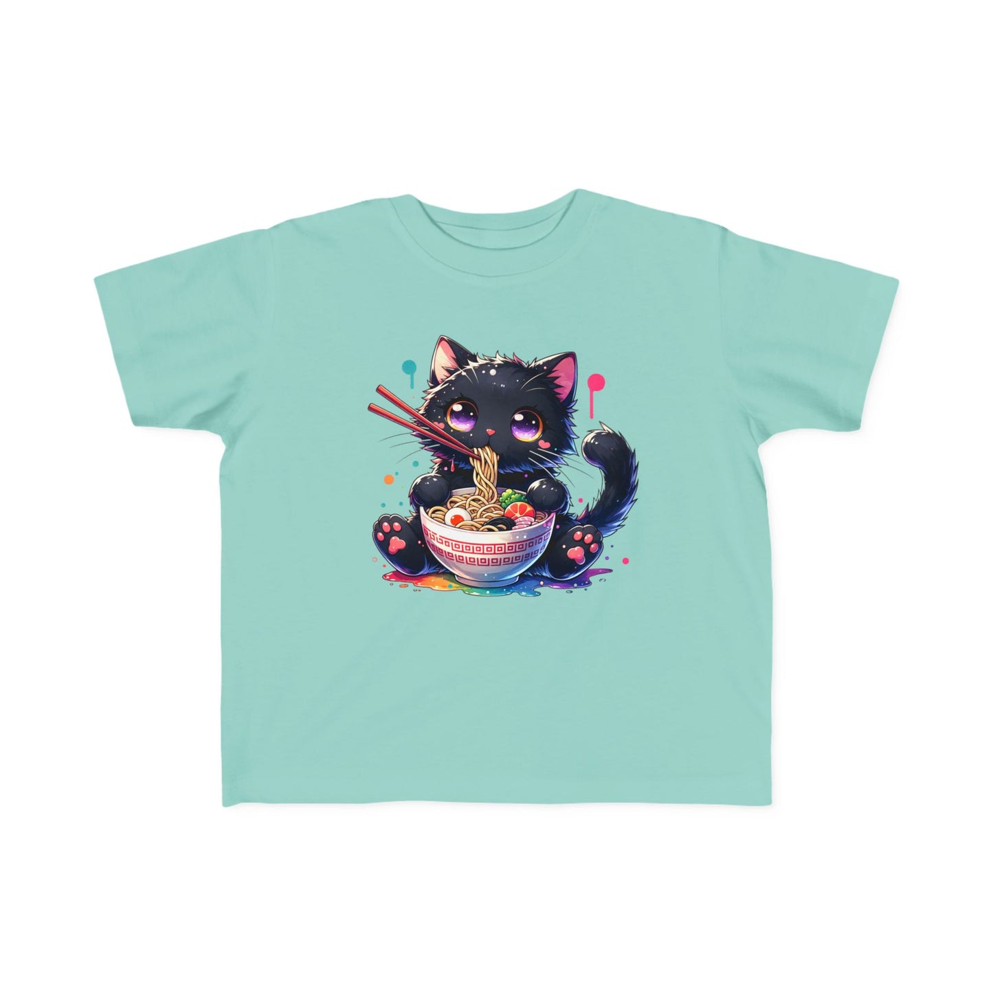 cute-ramen-cat-baby-tee-green