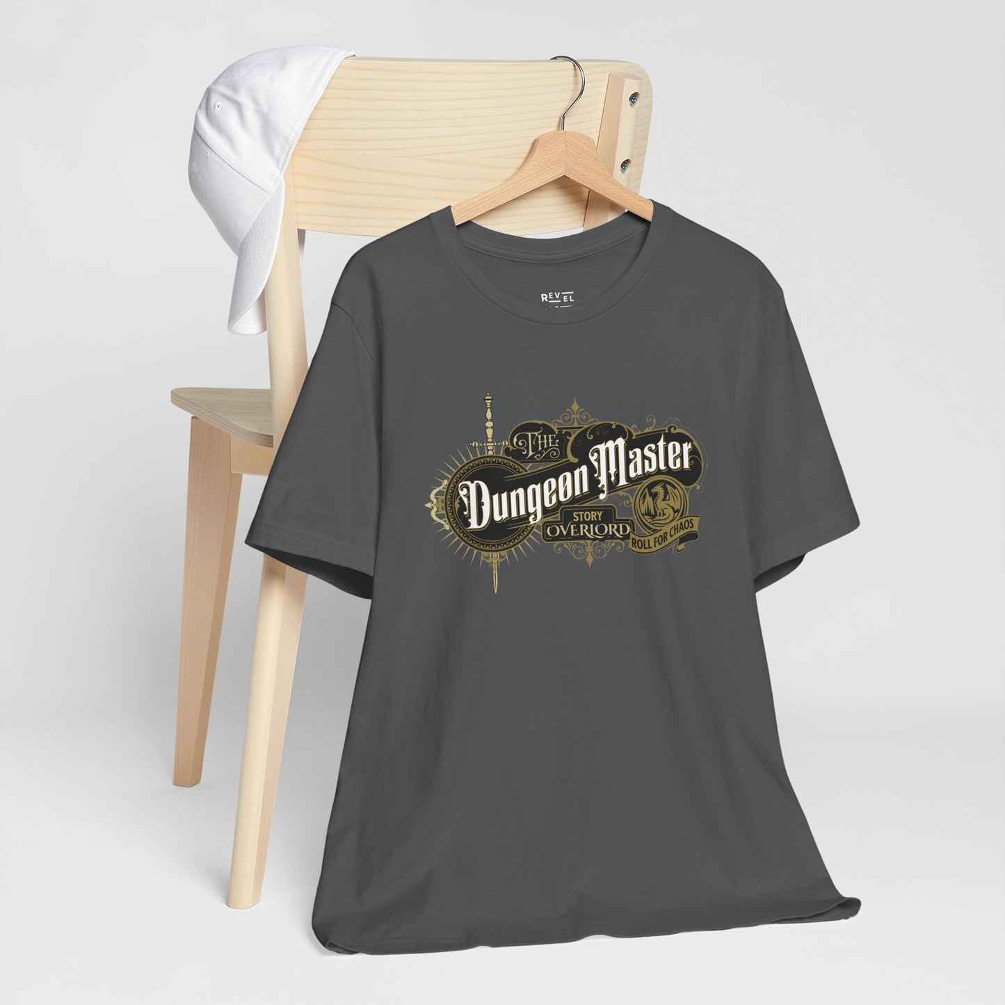 gray-t-shirt-with-Dungeon-Master-graphic