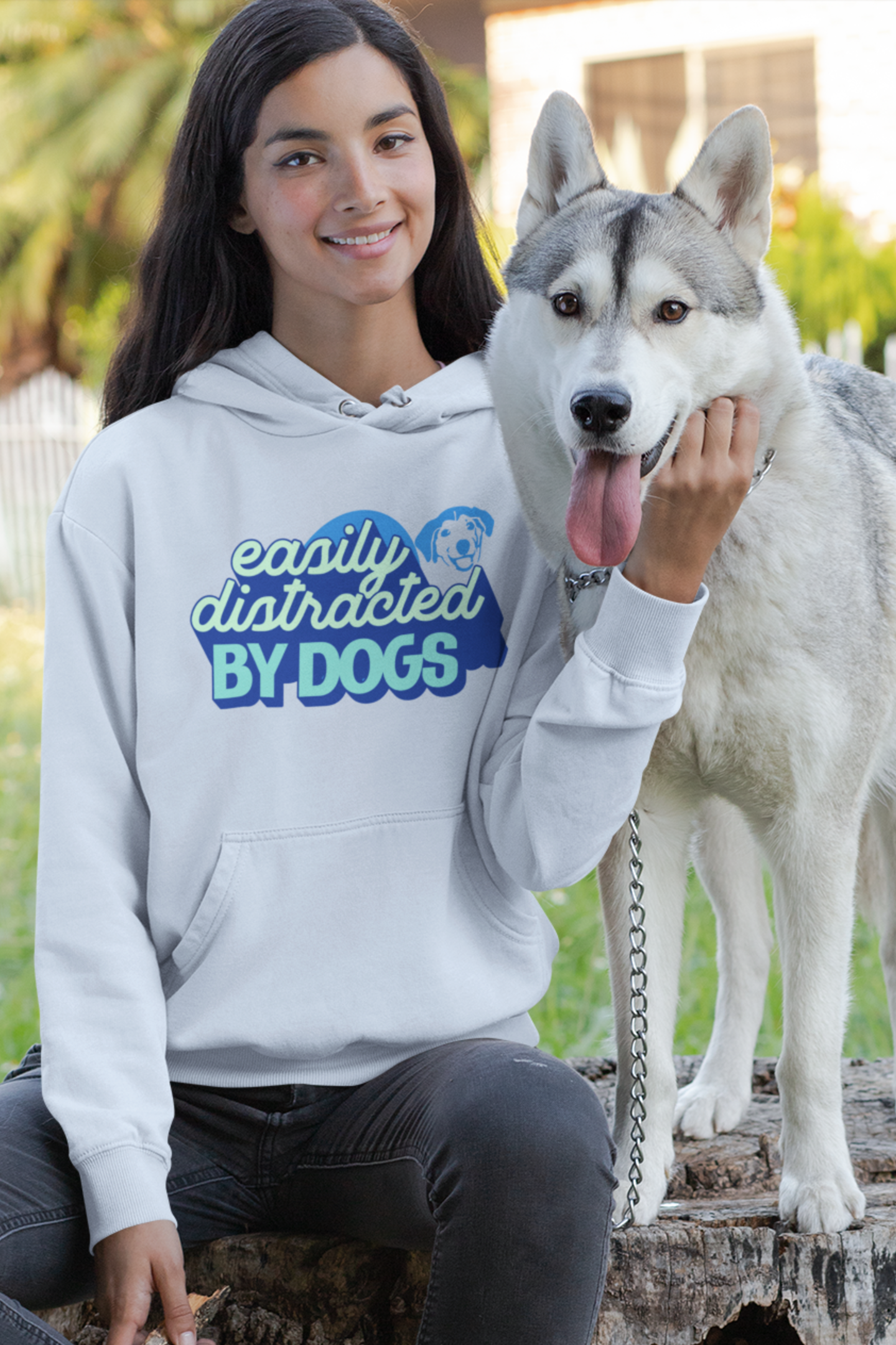 easily-distracted-by-dogs-woman-hoodie-blue