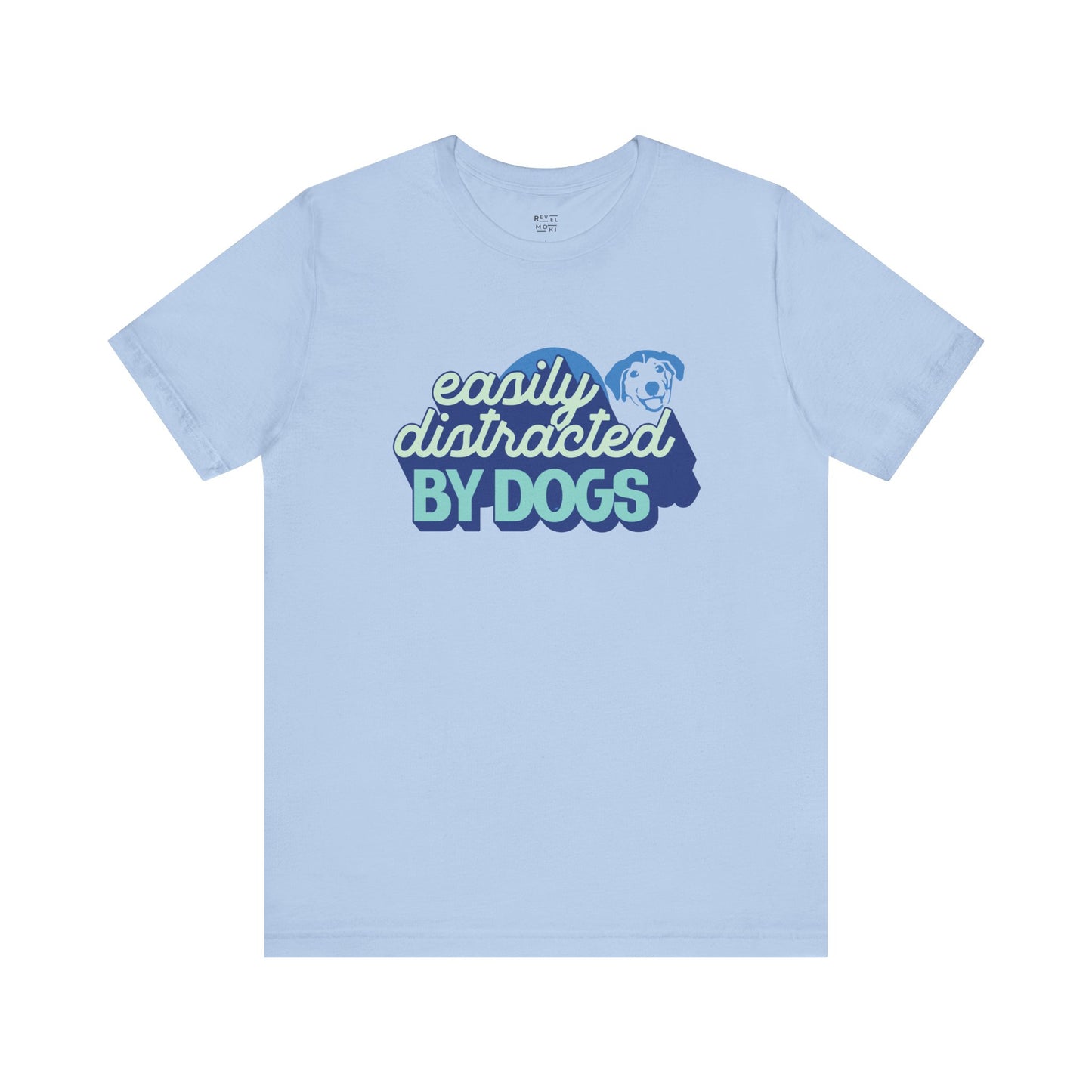easily-distracted-by-dogs-woman-tshirt-closeup-blue