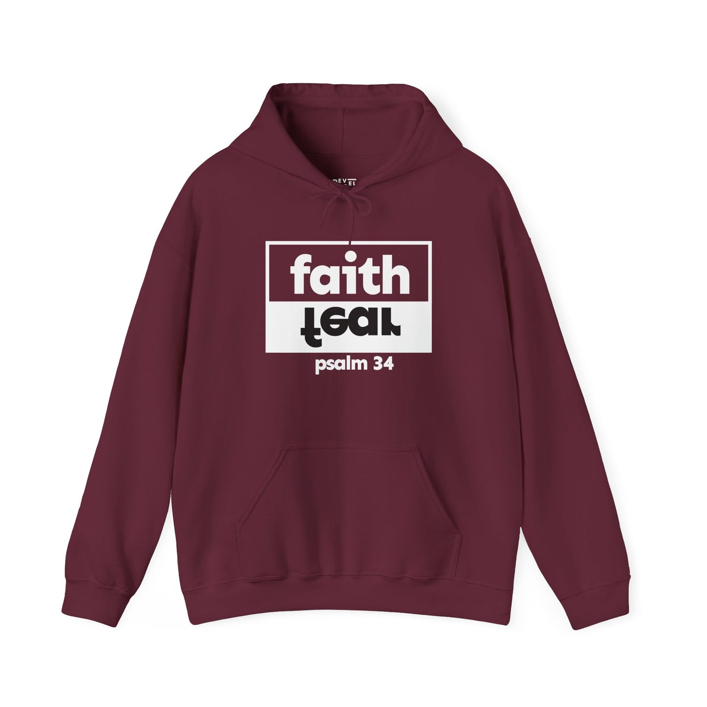 faith-over-fear-christian-mens-hoodie-closeup-maroon