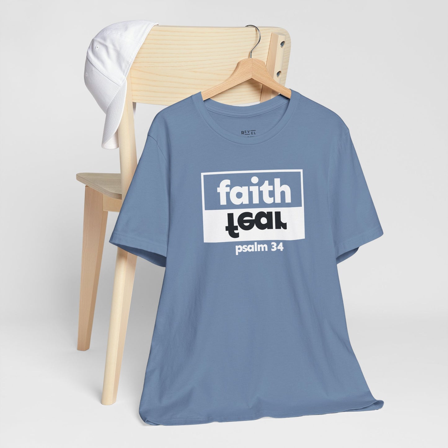 faith-over-fear-christian-mens-tshirt-closeup-blue