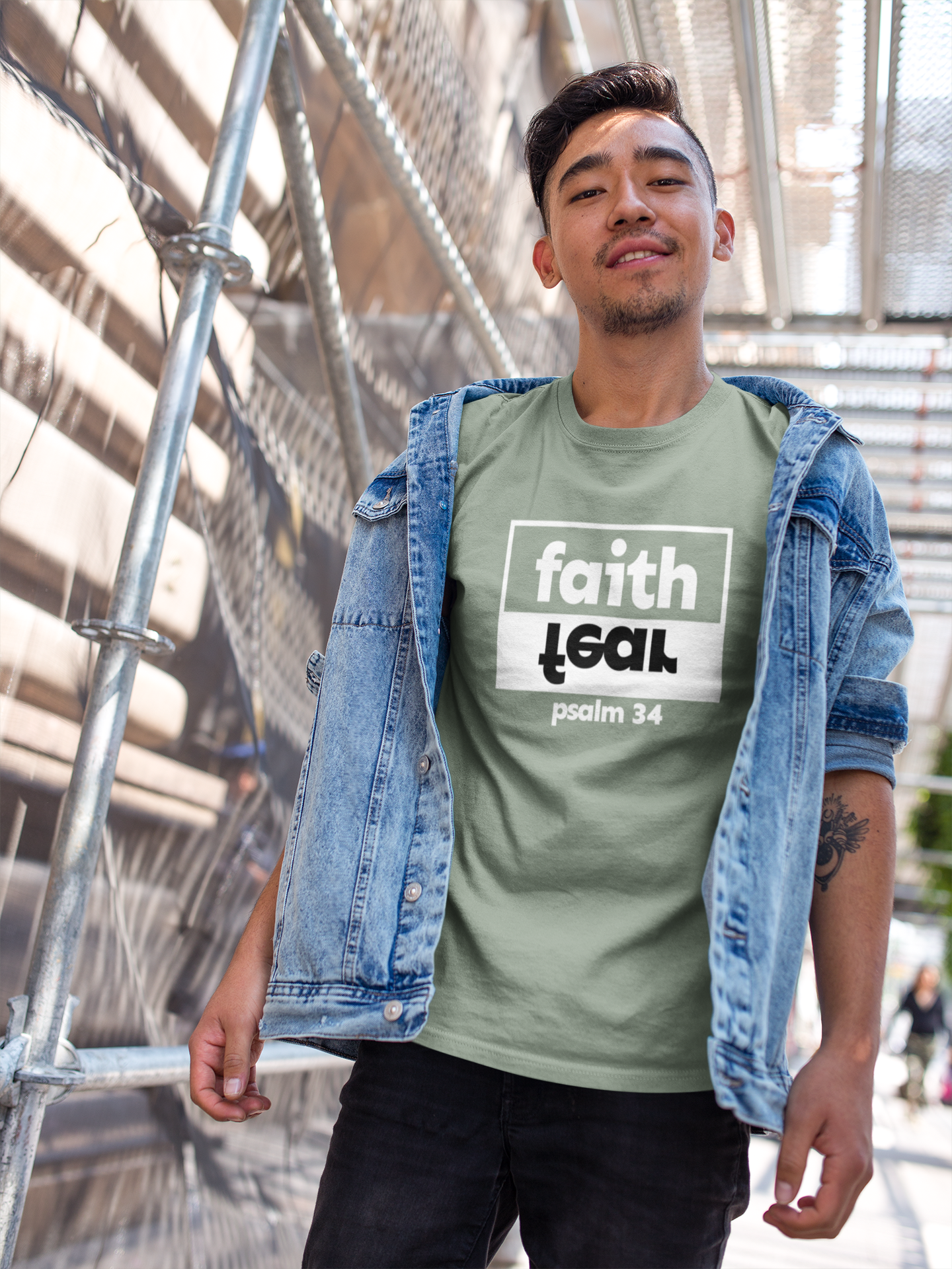 faith-over-fear-christian-mens-tshirt-sage-green
