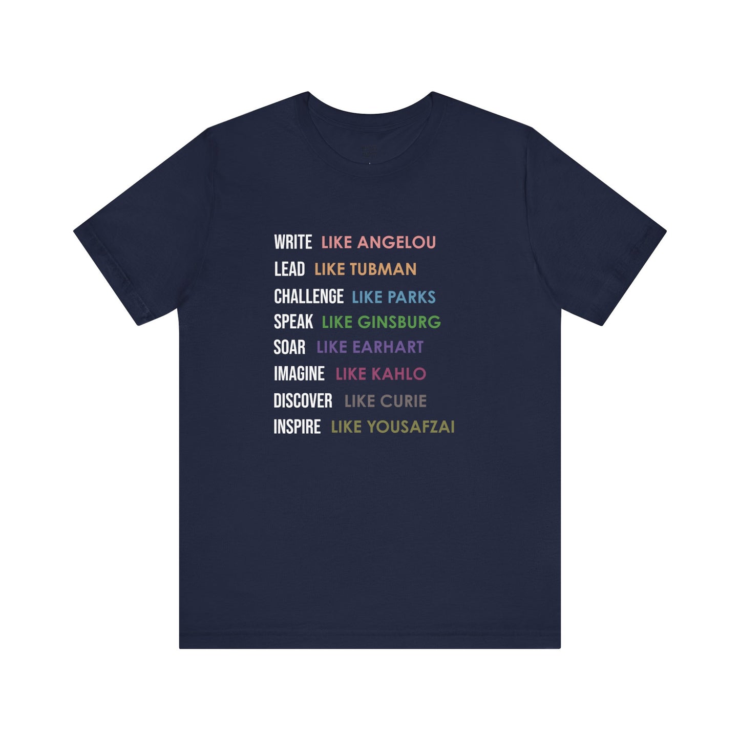 famous-strong-women-woman-tee-closeup-navy