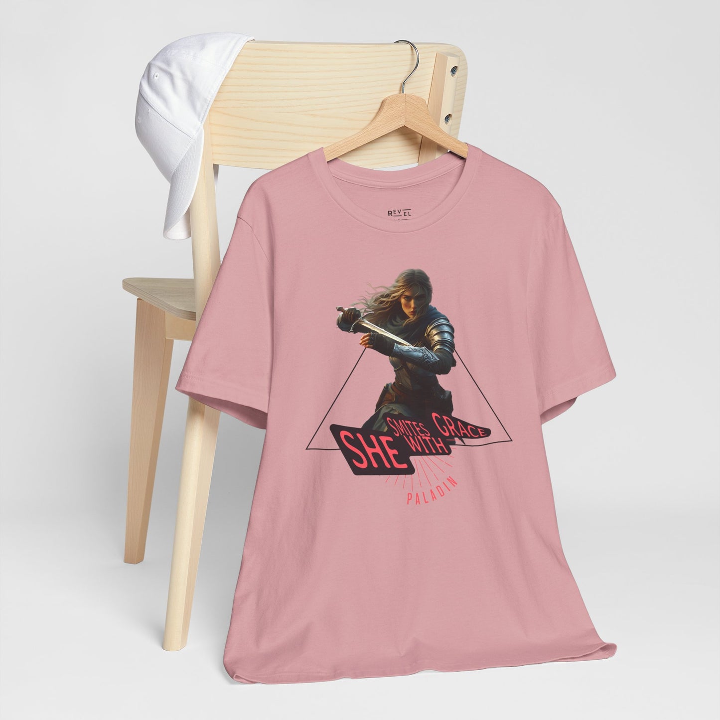 orchid-t-shirt-with-female-paladin-graphic-design