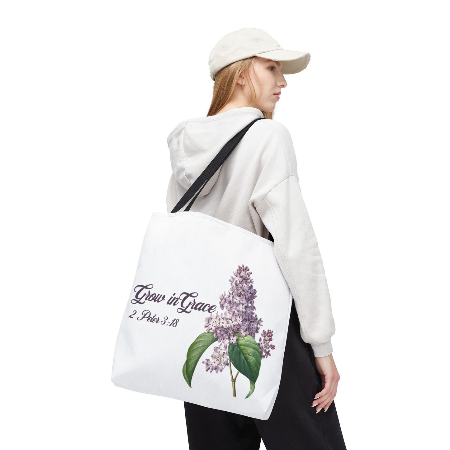 floral-christian-tote-bag-large-black-handle-closeup