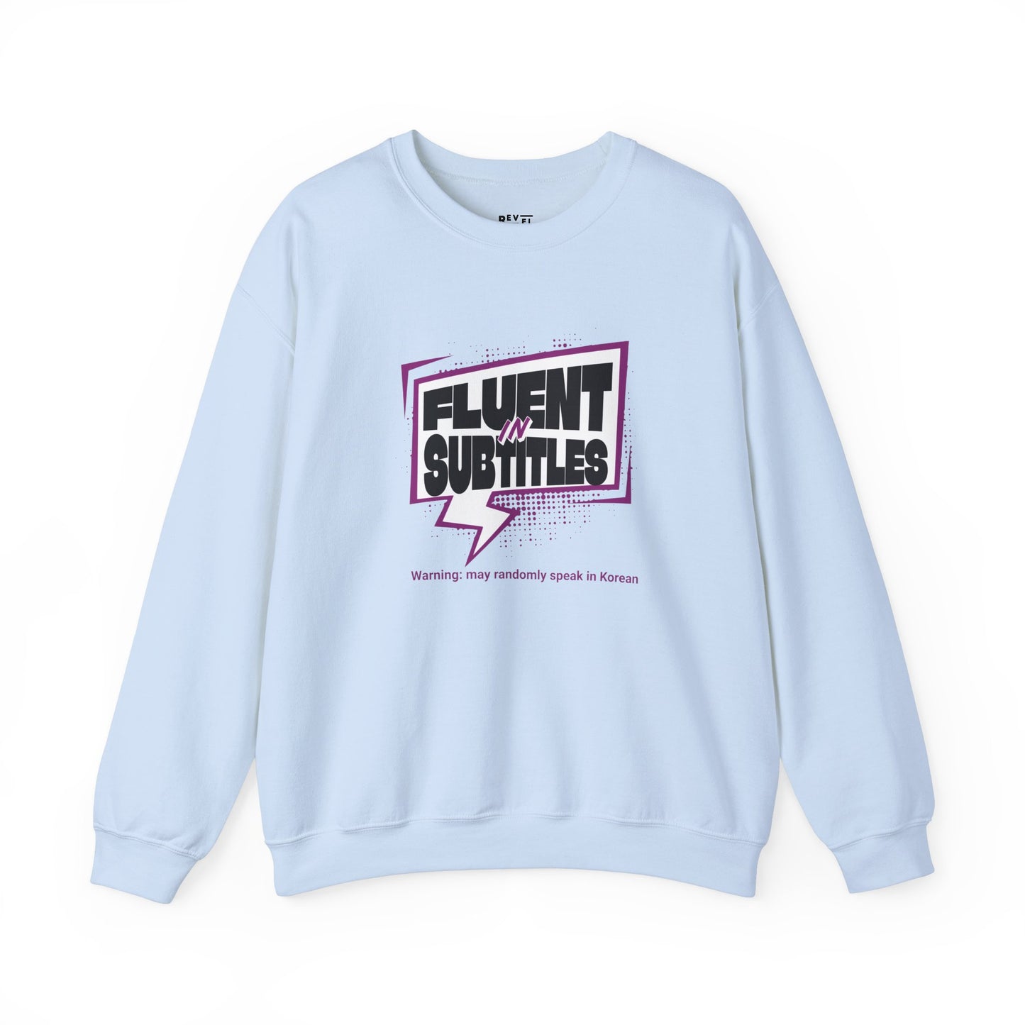fluent-in-subtitles-sweatshirt-closeup-blue