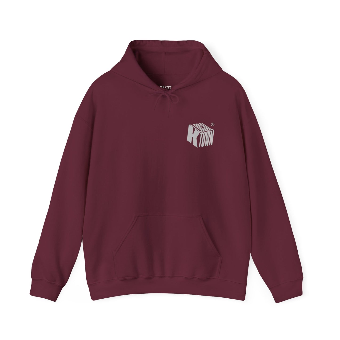 front-hoodie-korean-bbq-closeup-maroon
