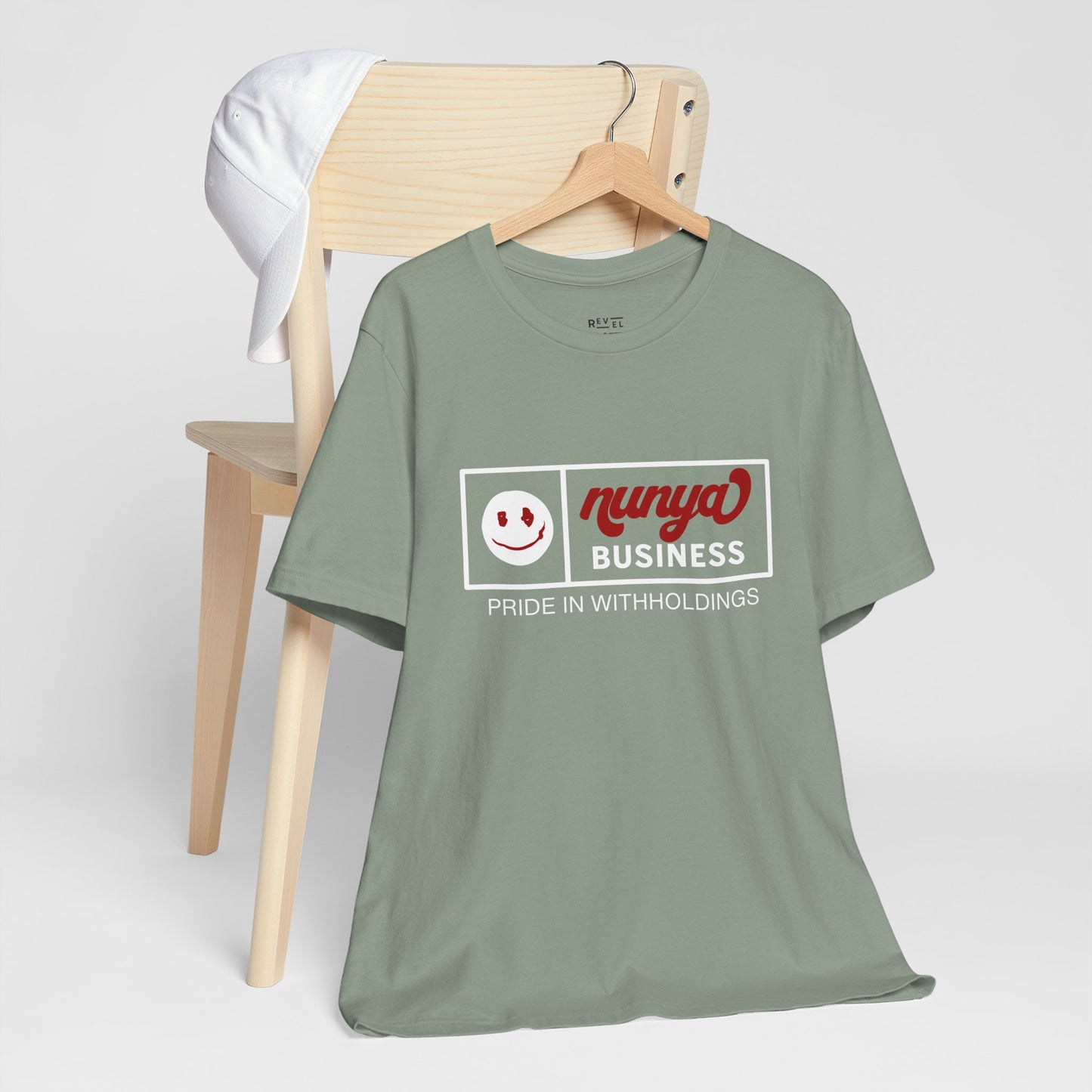 funny-humorous-nunya-business-tshirt-closeup-sage