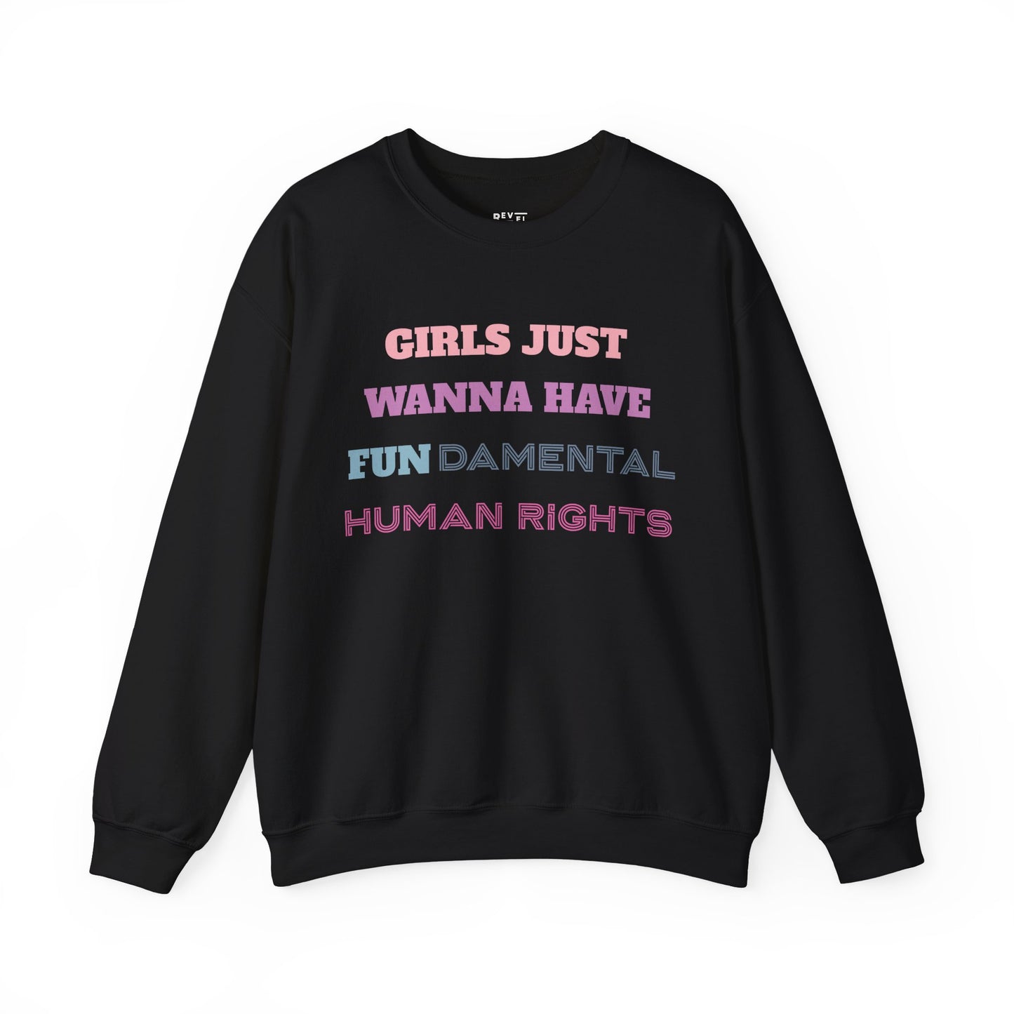 girls-just-wanna-have-fundamental-human-rights-sweatshirt-closeup-black