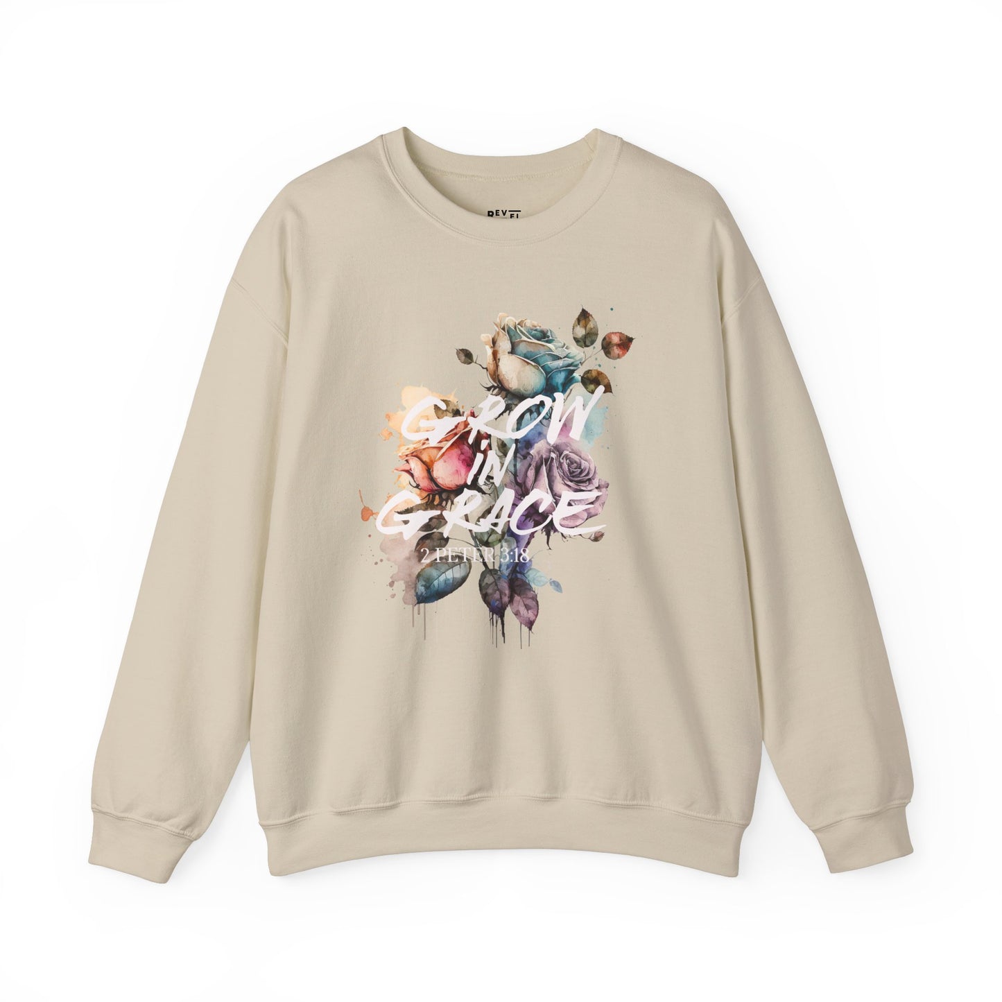 grow-in-grace-watercolors-woman-sweatshirt-closeup-sand