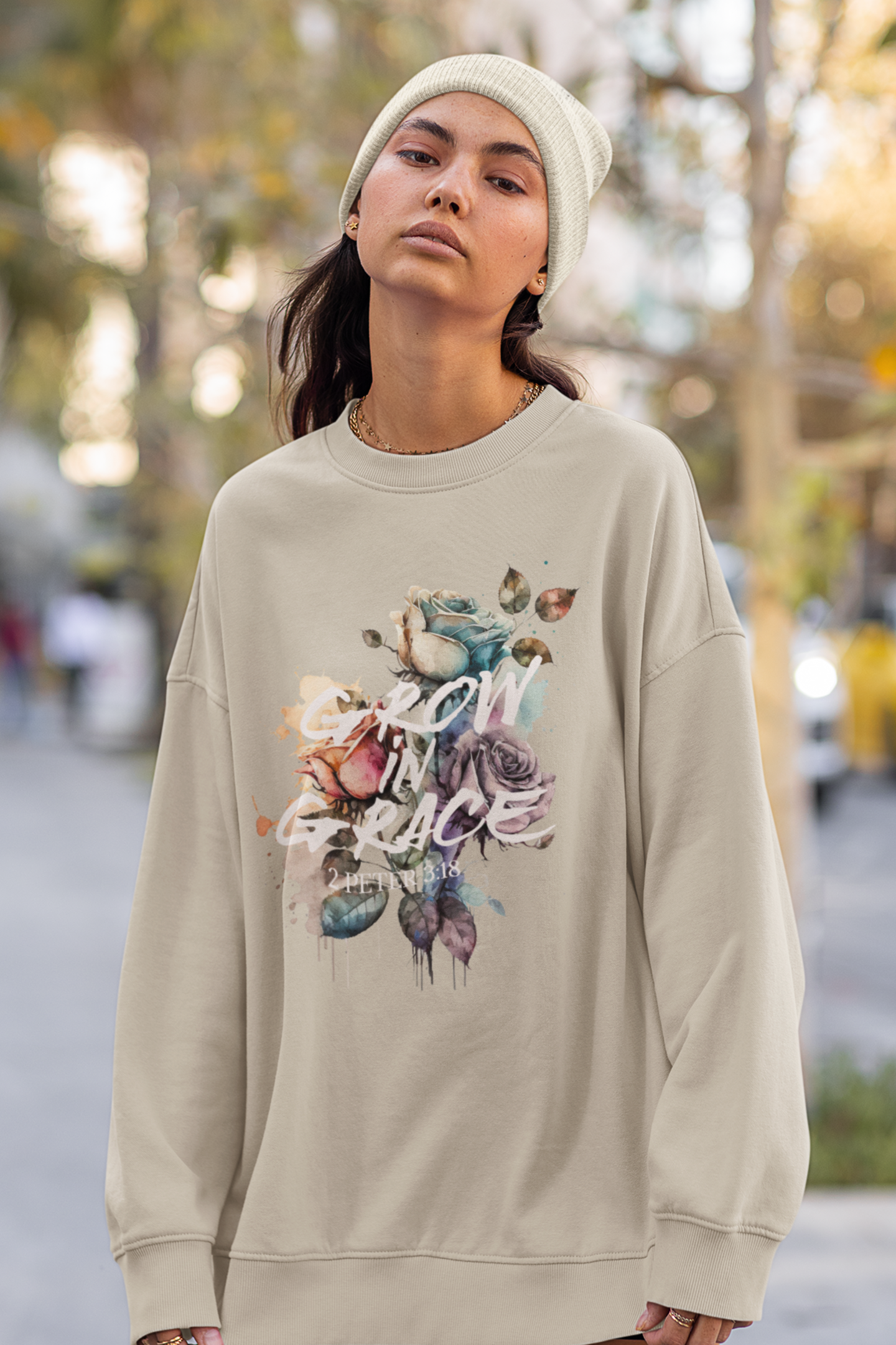 grow-in-grace-watercolors-woman-sweatshirt-sand