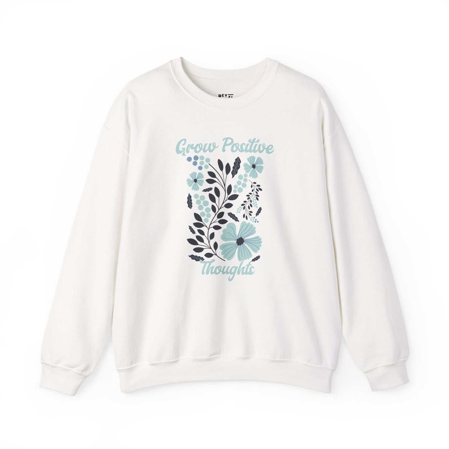 grow-positive-thoughts-woman-sweatshirt-closeup-white