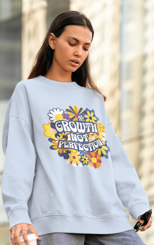 growth-not-perfection-woman-sweatshirt-blue