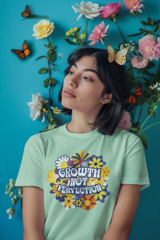 growth-not-perfection-woman-tee-mint