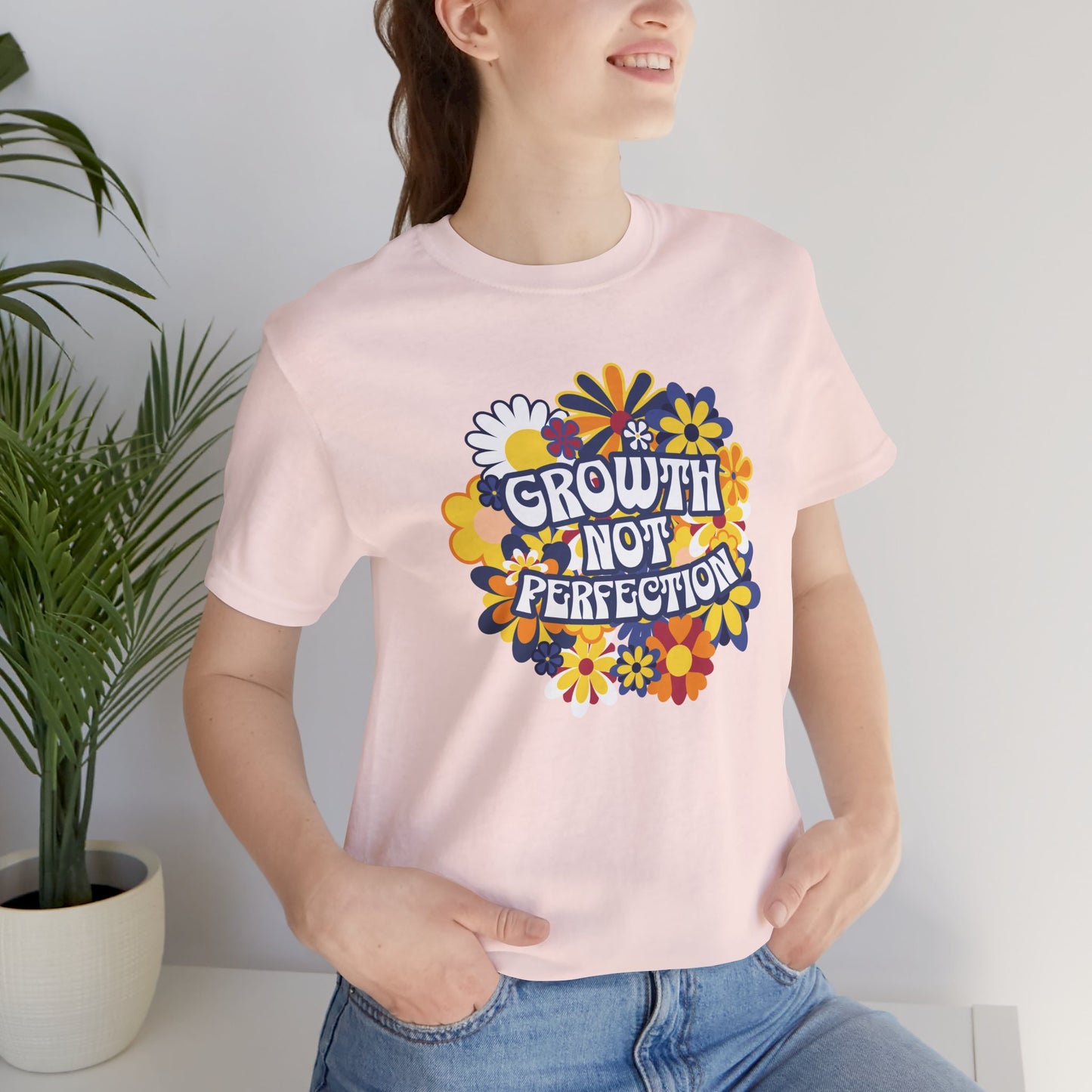 growth-not-perfection-woman-tee-pink