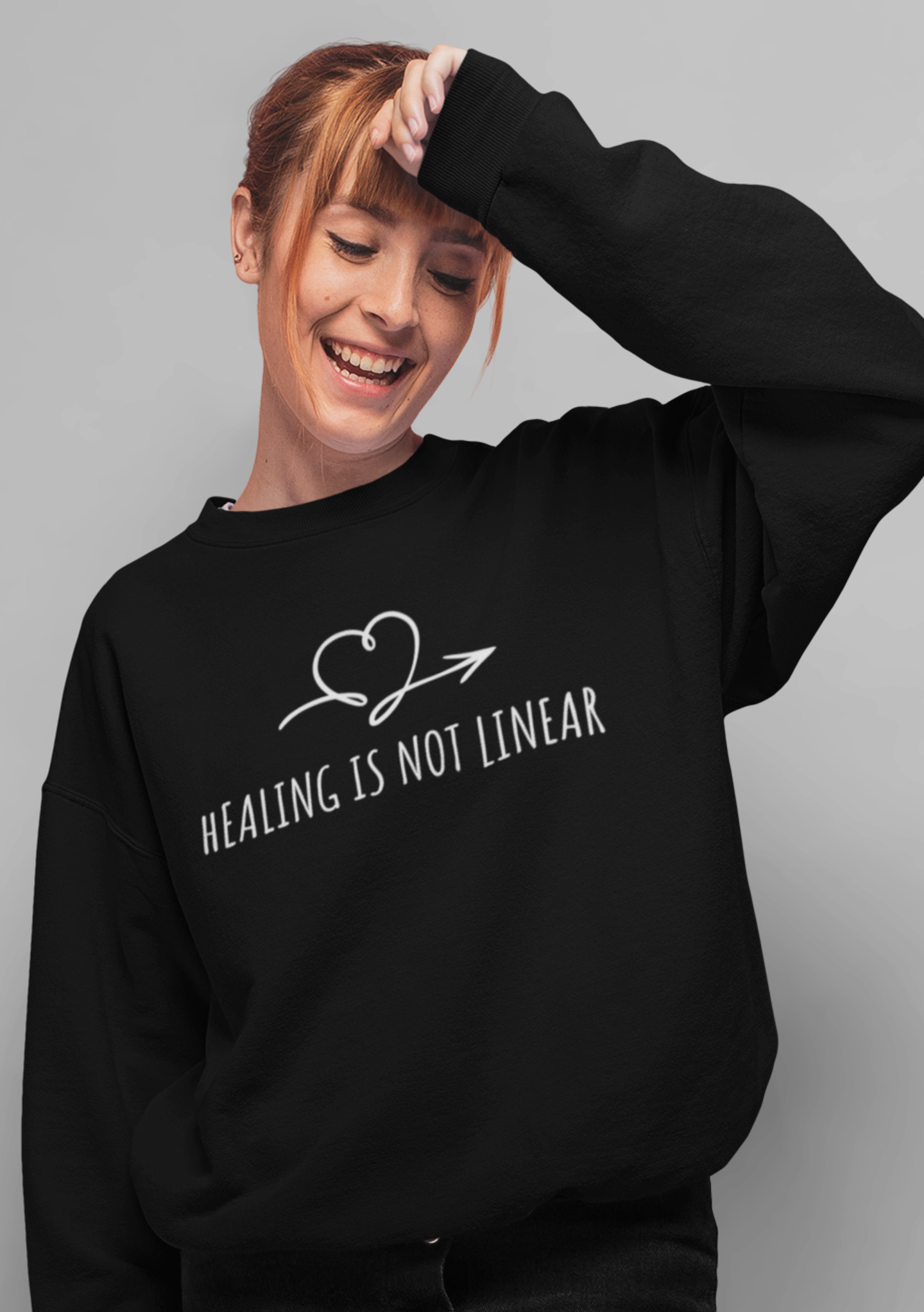 healing-is-not-linear-womens-sweatshirt-black