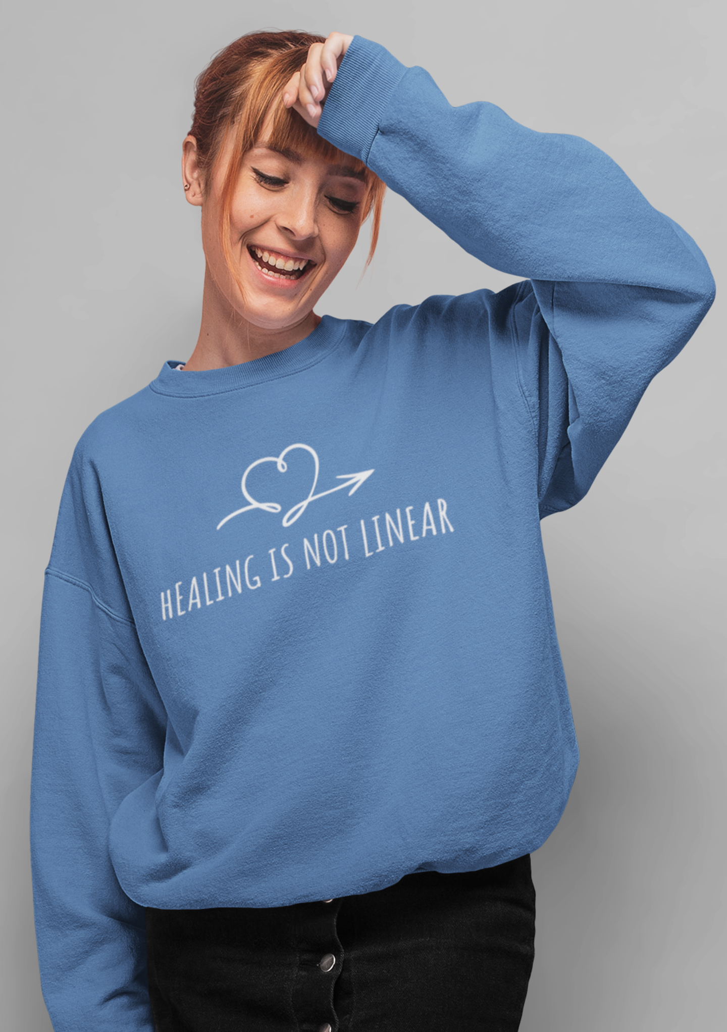 healing-is-not-linear-womens-sweatshirt-blue