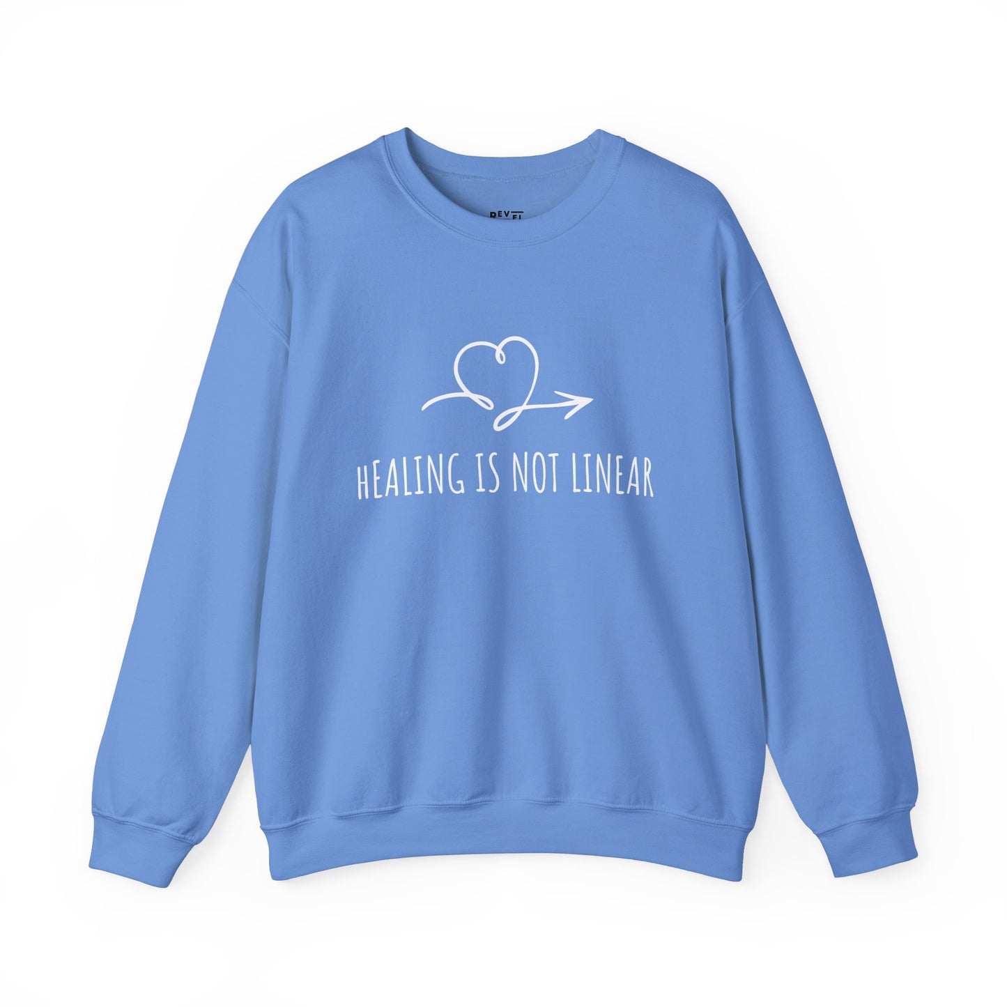 healing-is-not-linear-womens-sweatshirt-closeup-blue