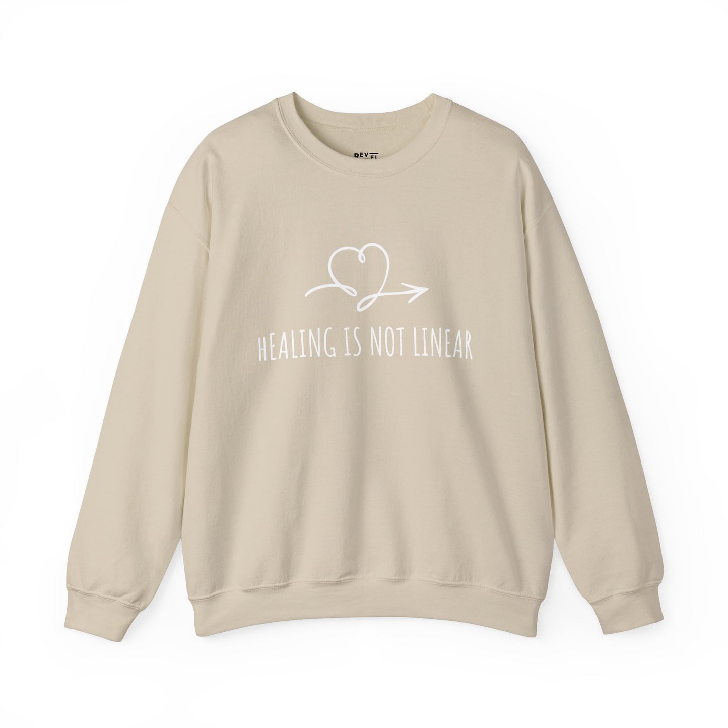 healing-is-not-linear-womens-sweatshirt-closeup-sand