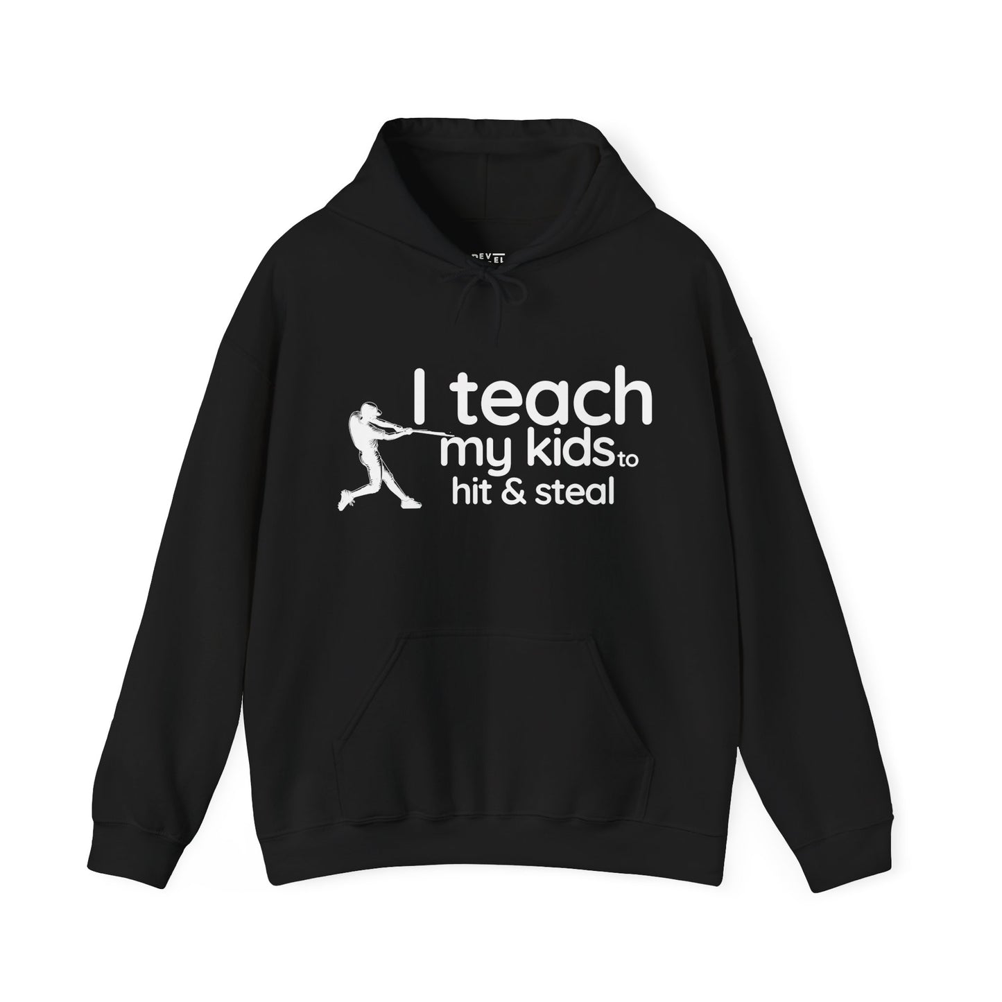 i-teach-my-kids-to-hit-and-steal-baseball-dad-hoodie-closeup-black