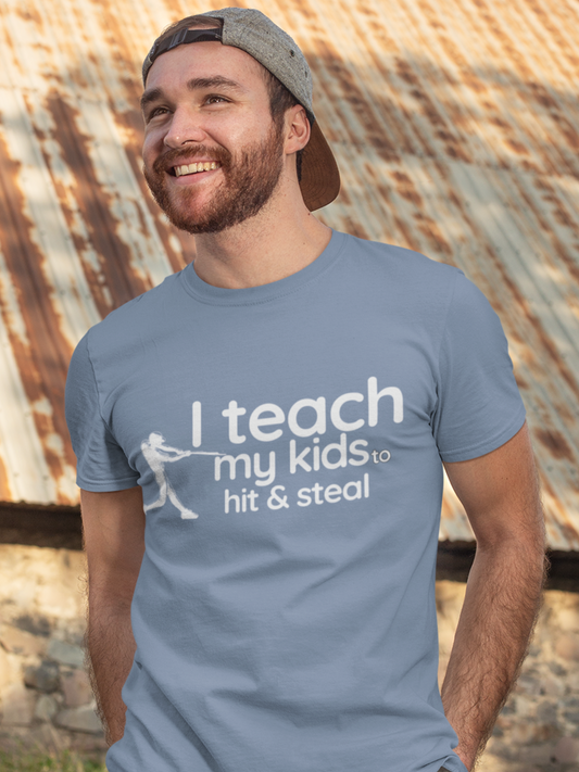 i-teach-my-kids-to-hit-and-steal-baseball-dad-tshirt-steel-blue