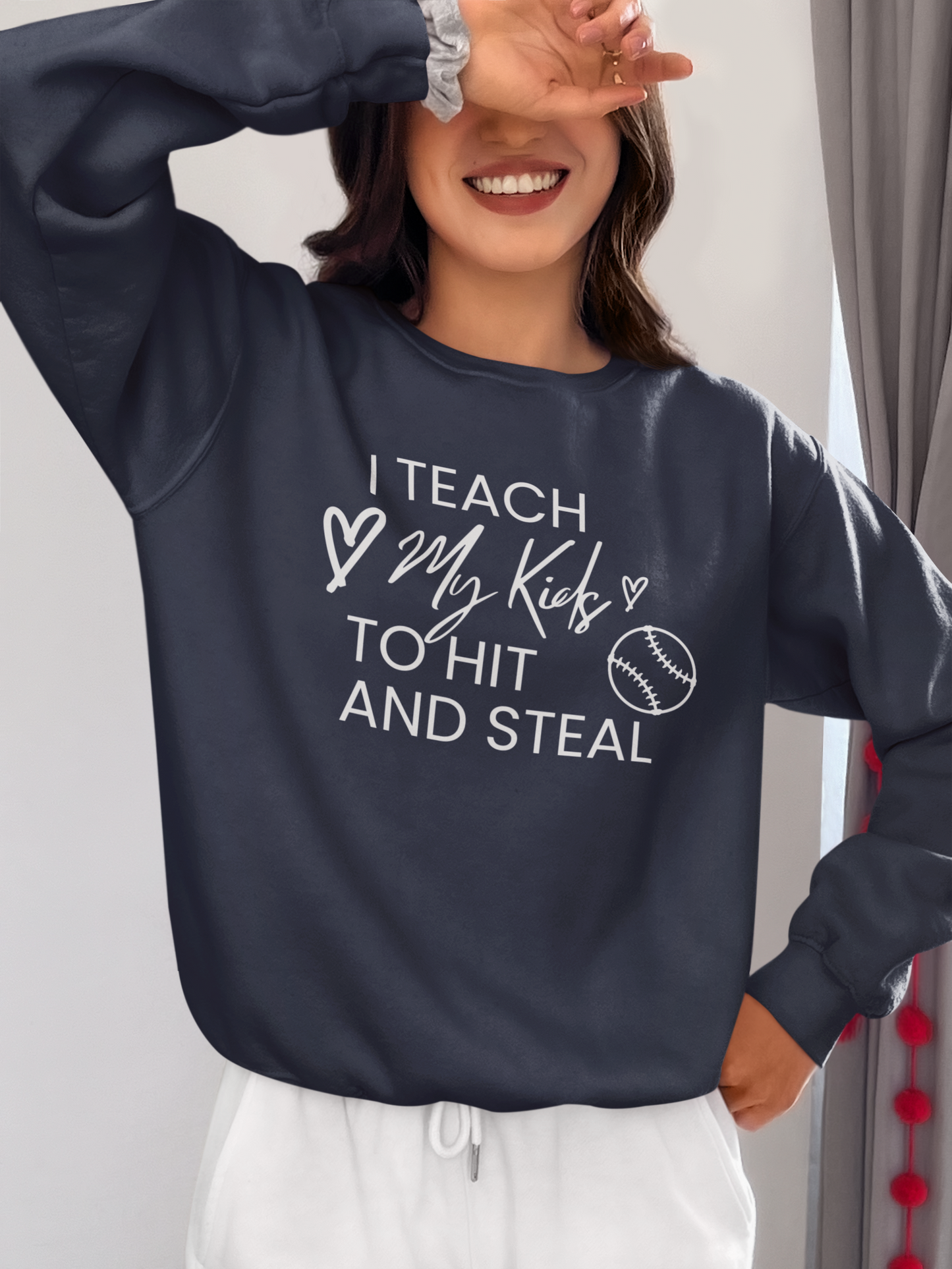 i-teach-my-kids-to-hit-and-steal-baseball-mom-sweatshirt-navy
