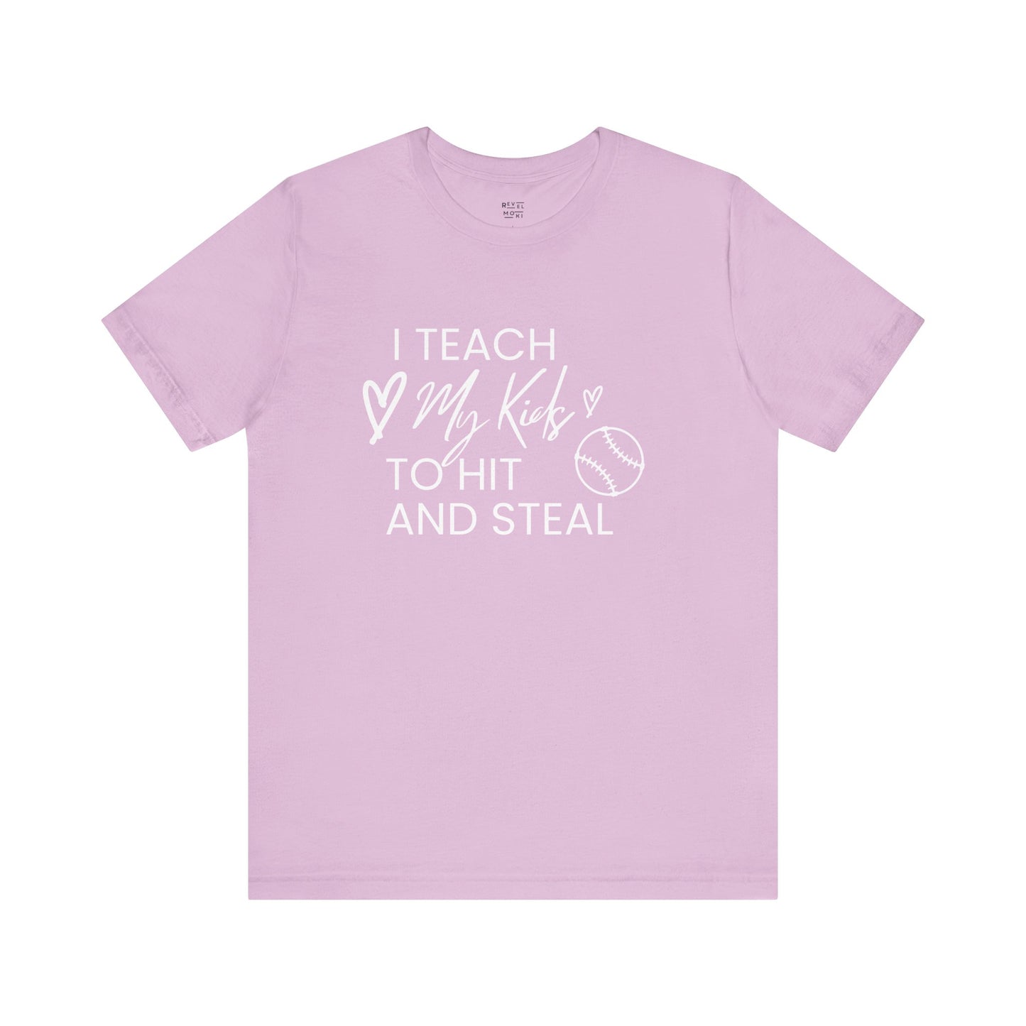 i-teach-my-kids-to-hit-and-steal-baseball-mom-tee-closeup-lilac