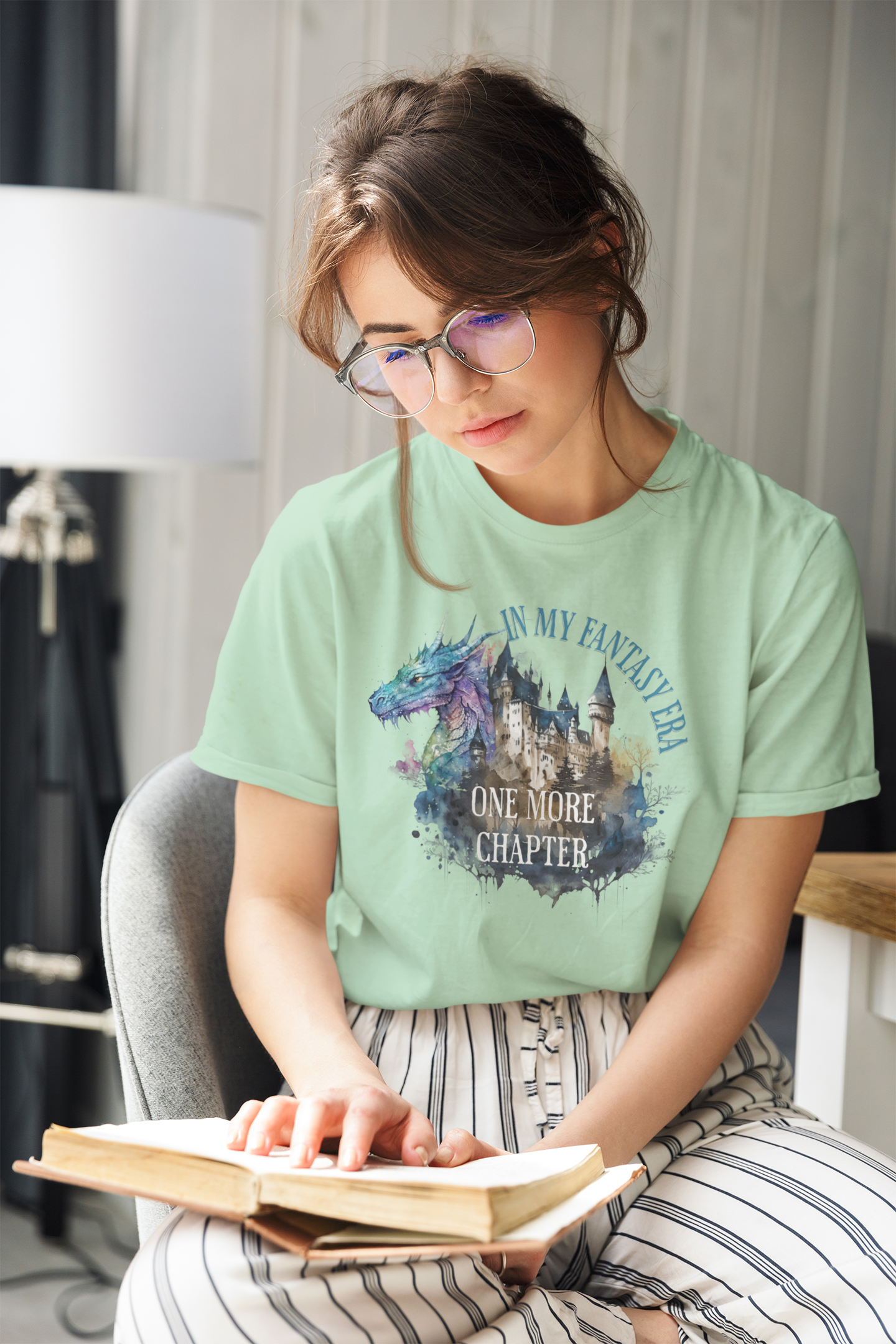 in-my-fantasy-era-woman-tee-of-a-woman-reading-at-home-mint