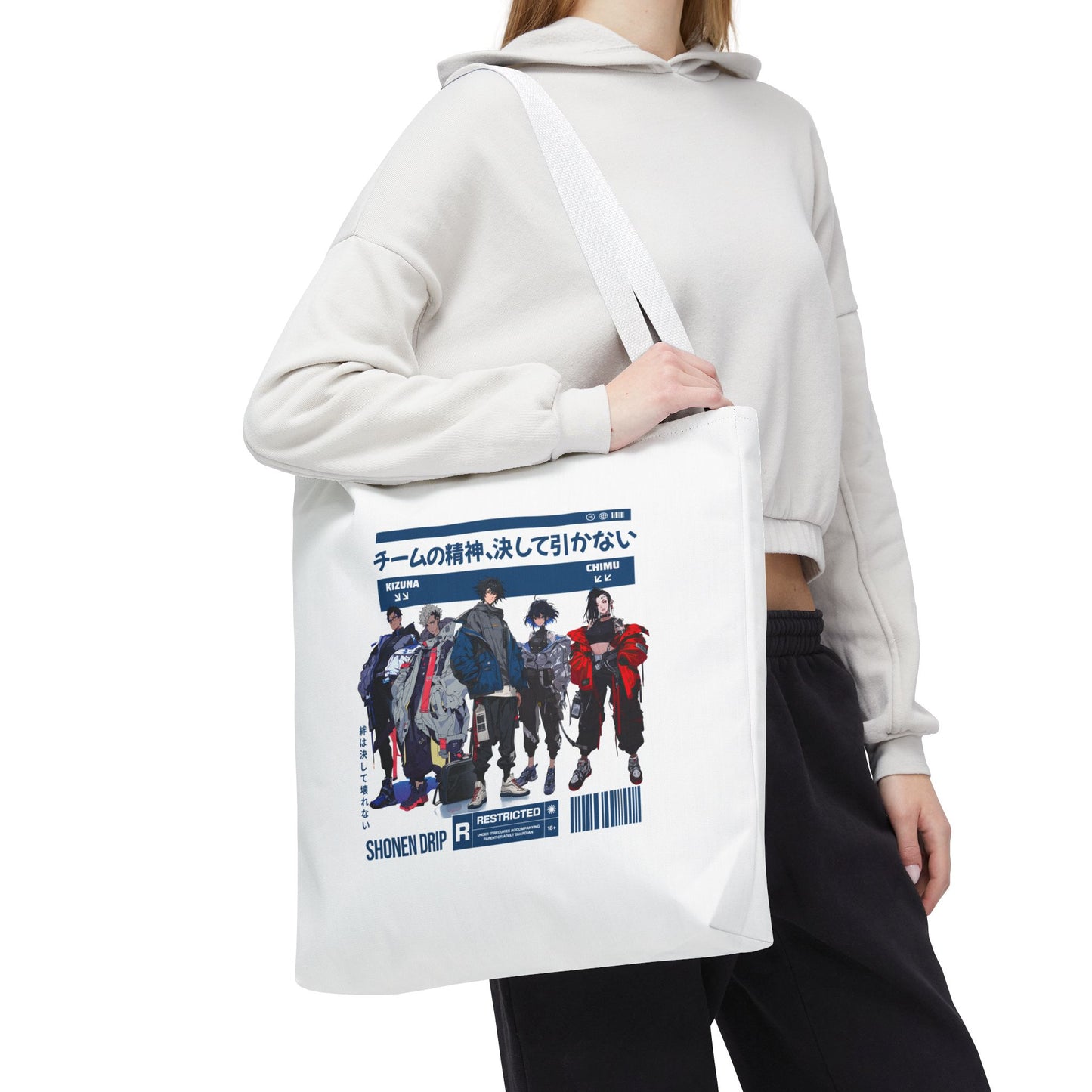 japanese-anime-kizuna-tote-bag-large-white-handle-closeup