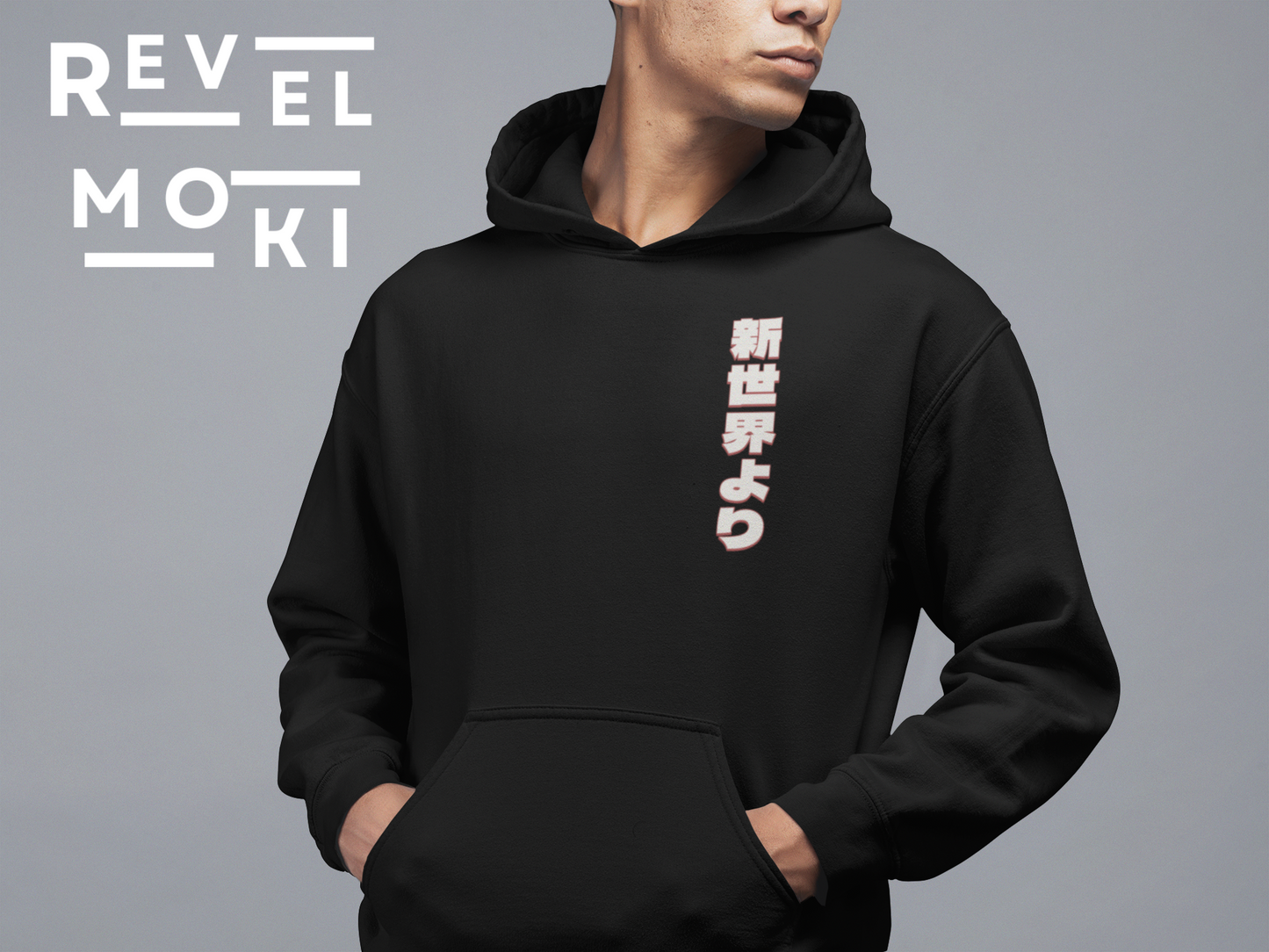 japanese-anime-mens-graphic-hoodie-training-arc-front-view-black